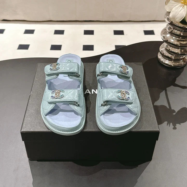 CC 25 Dad Sandal Mule Baby Blue Patent Leather 237572