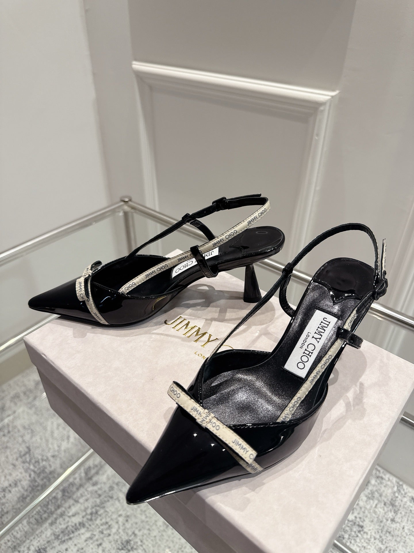 Jimmy Camila Pumps 65mm Black Patent Leather 422447