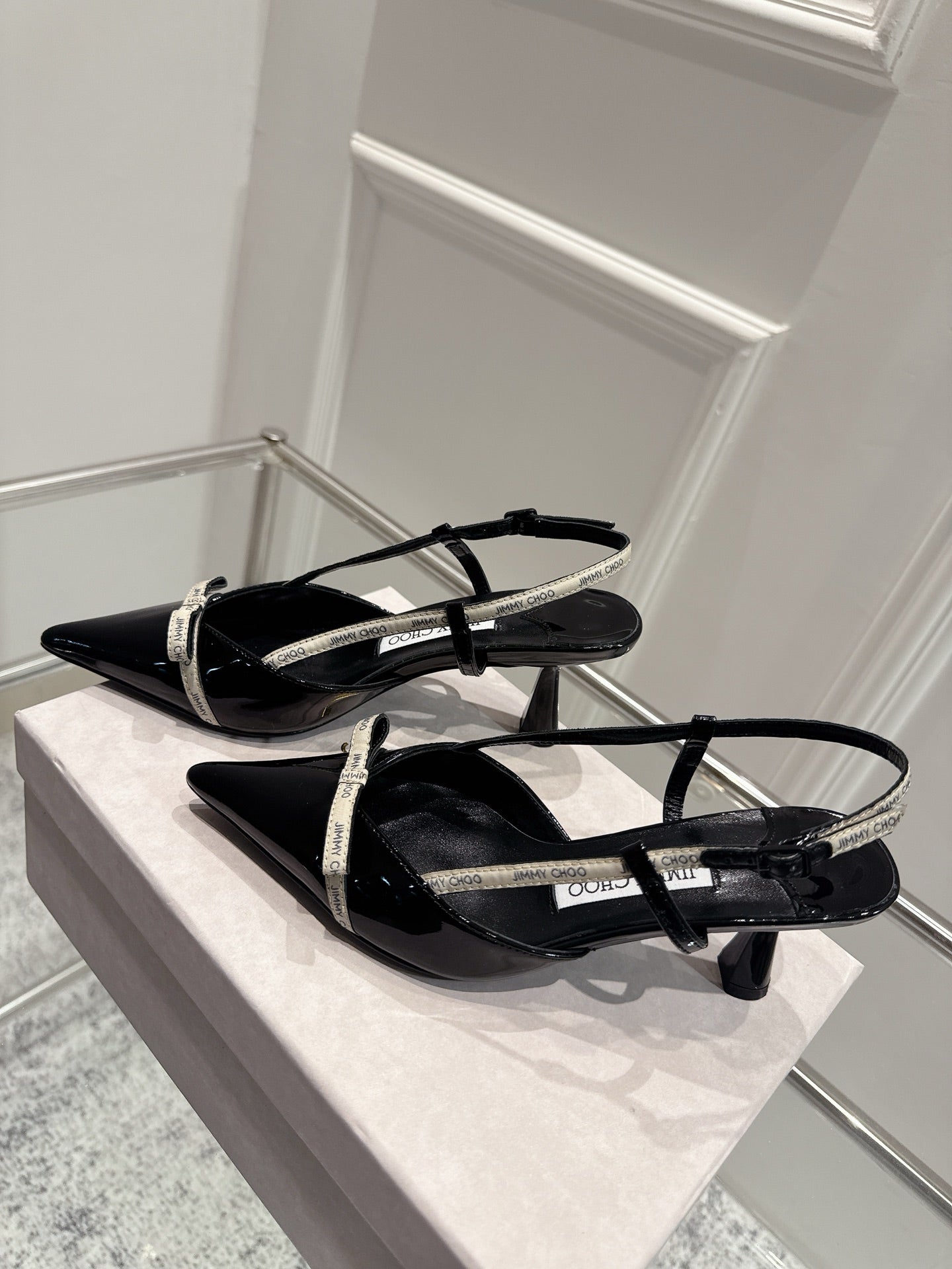 Jimmy Camila Pumps 65mm Black Patent Leather 422447