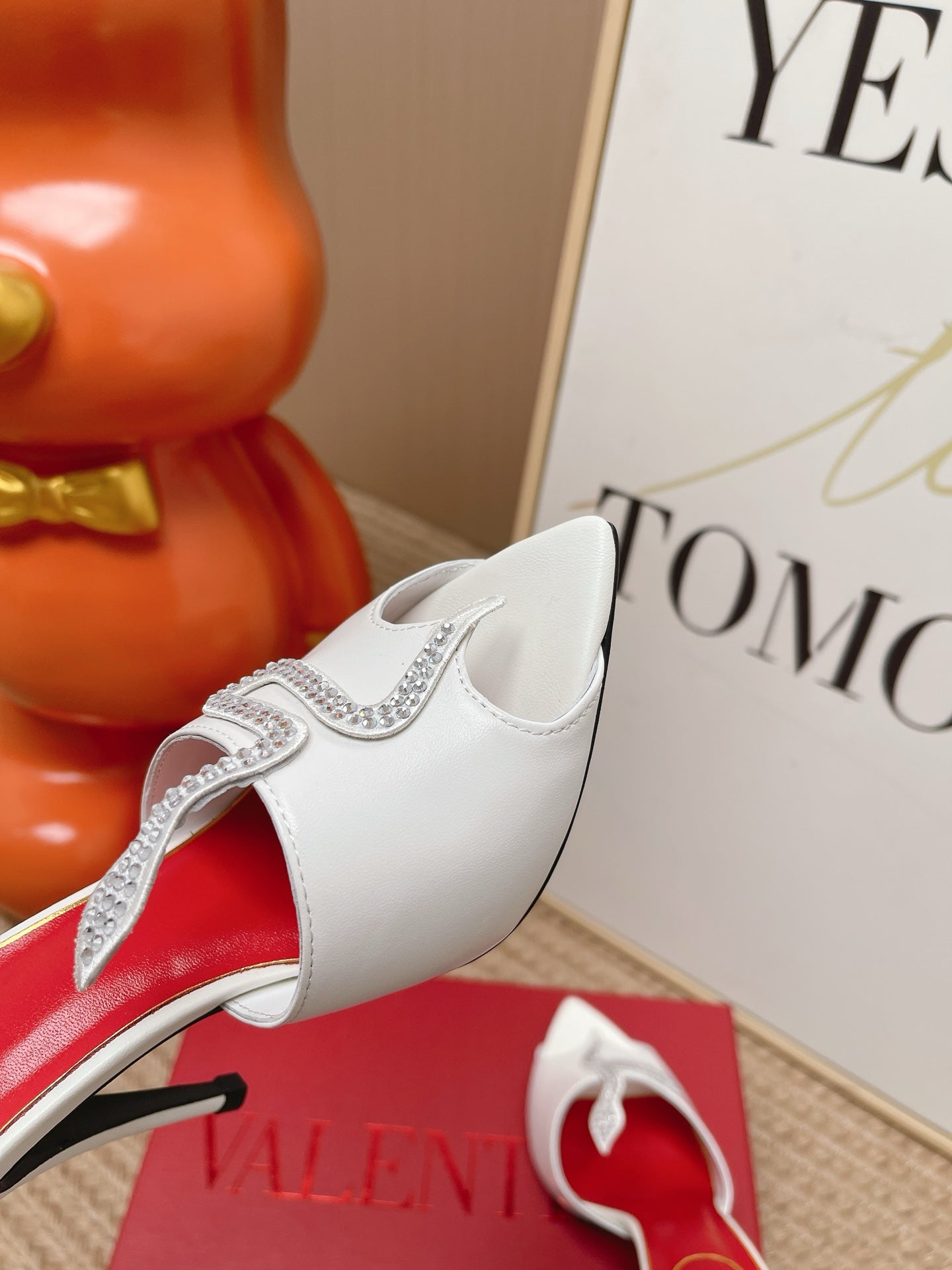 VT 26s Coeur Vipère Sandal 10cm White Leather 855263