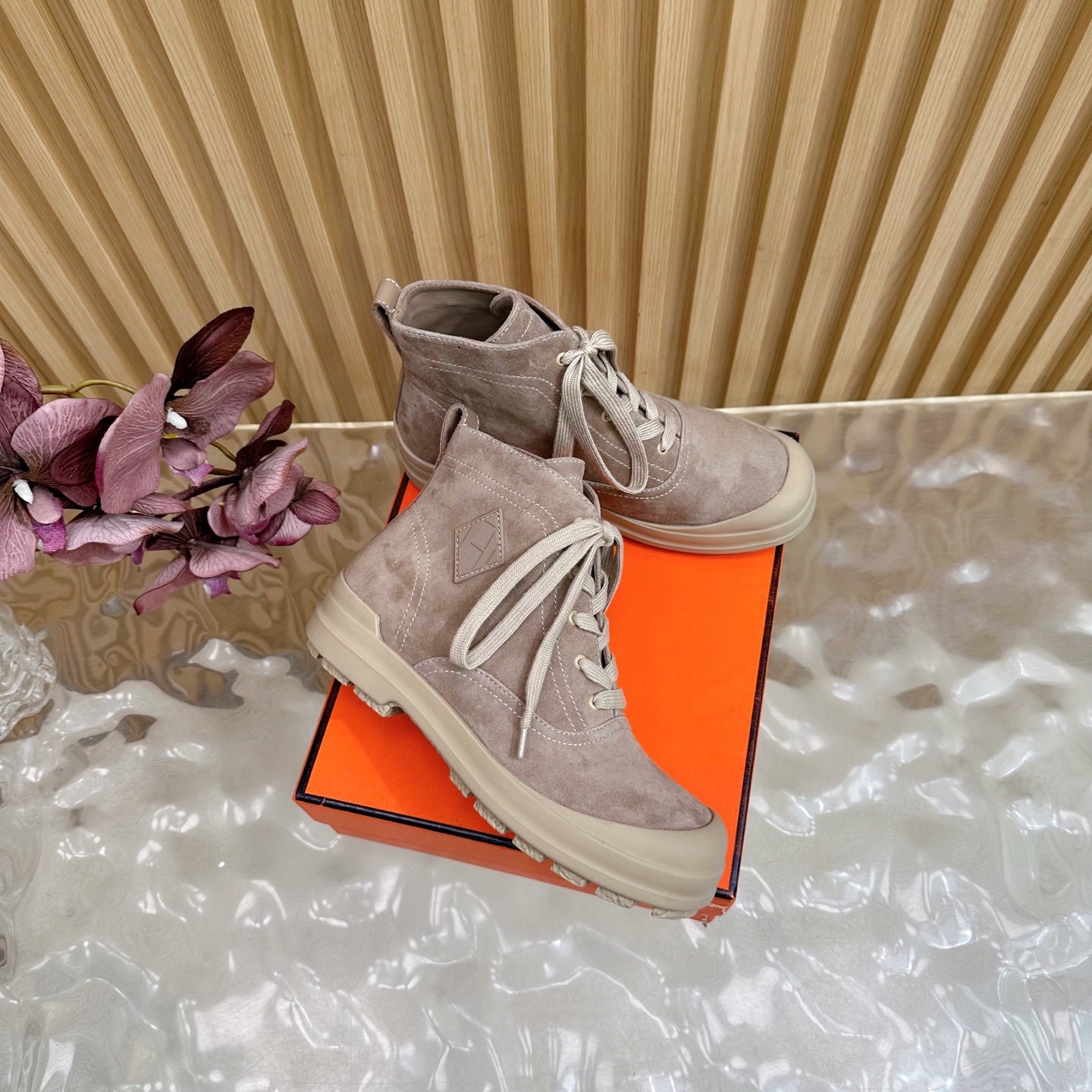 HM Kooler Ankle Boot Muted Beige Suede 498194
