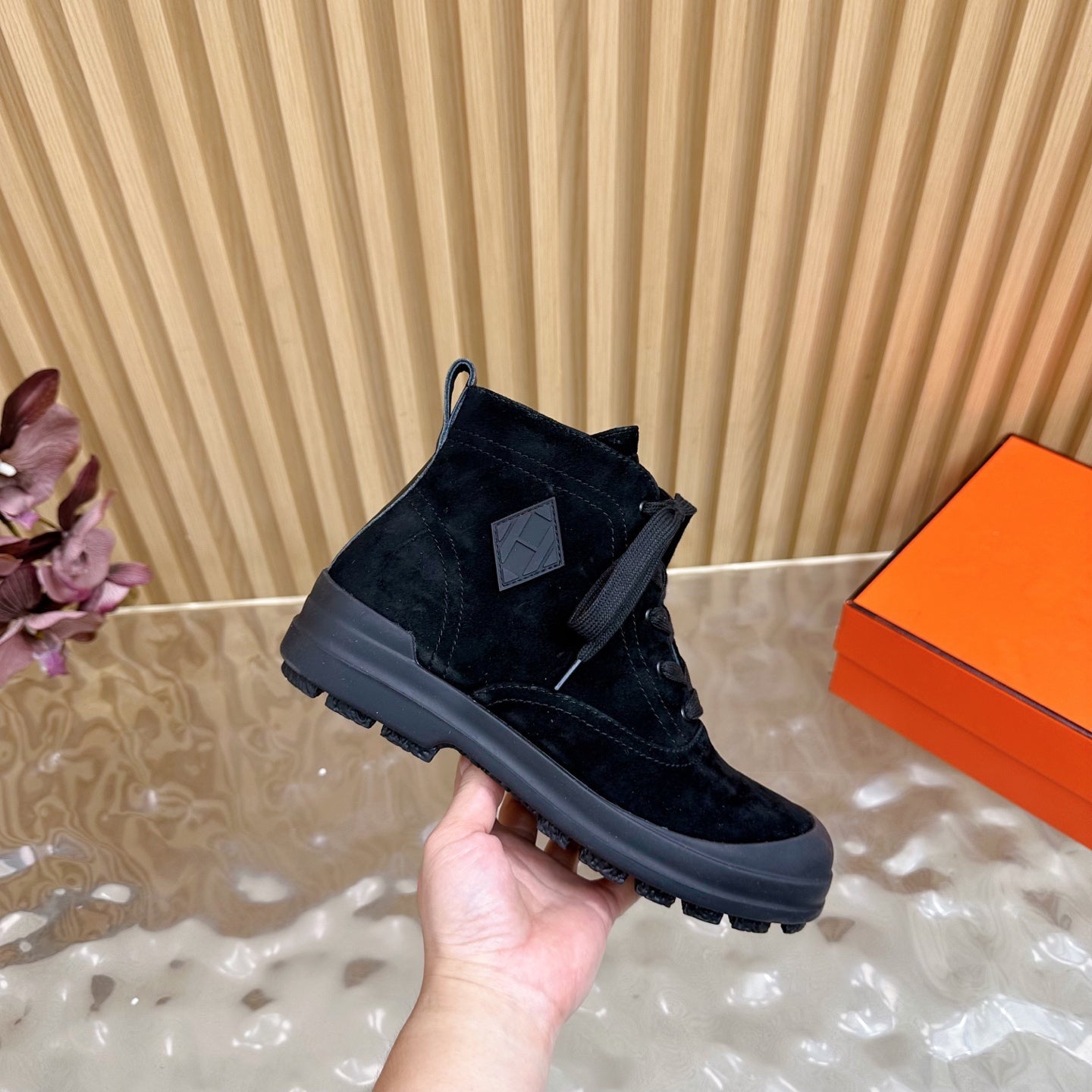 HM Kooler Ankle Boot Black Suede 498195