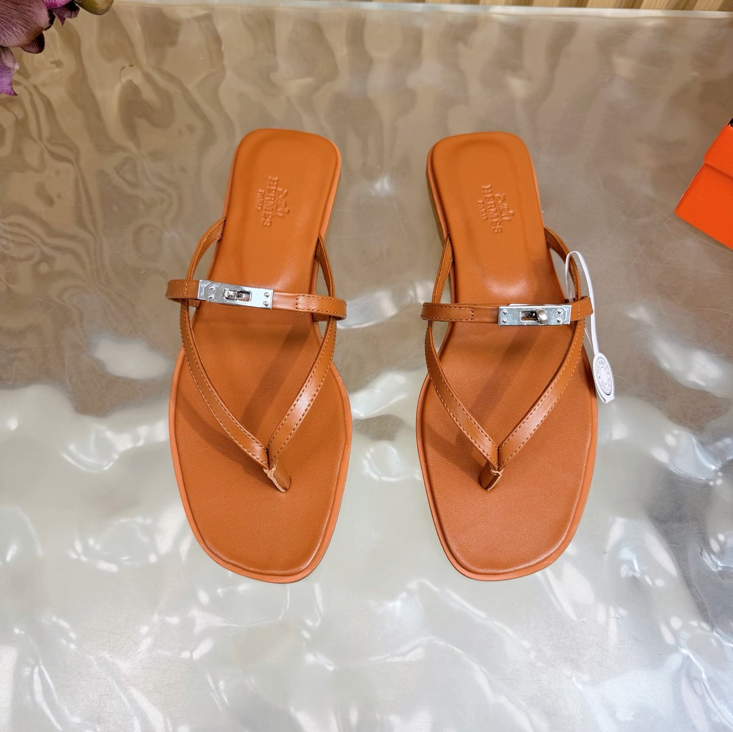 HM Miss Flip-Flops Camel Calfskin589206