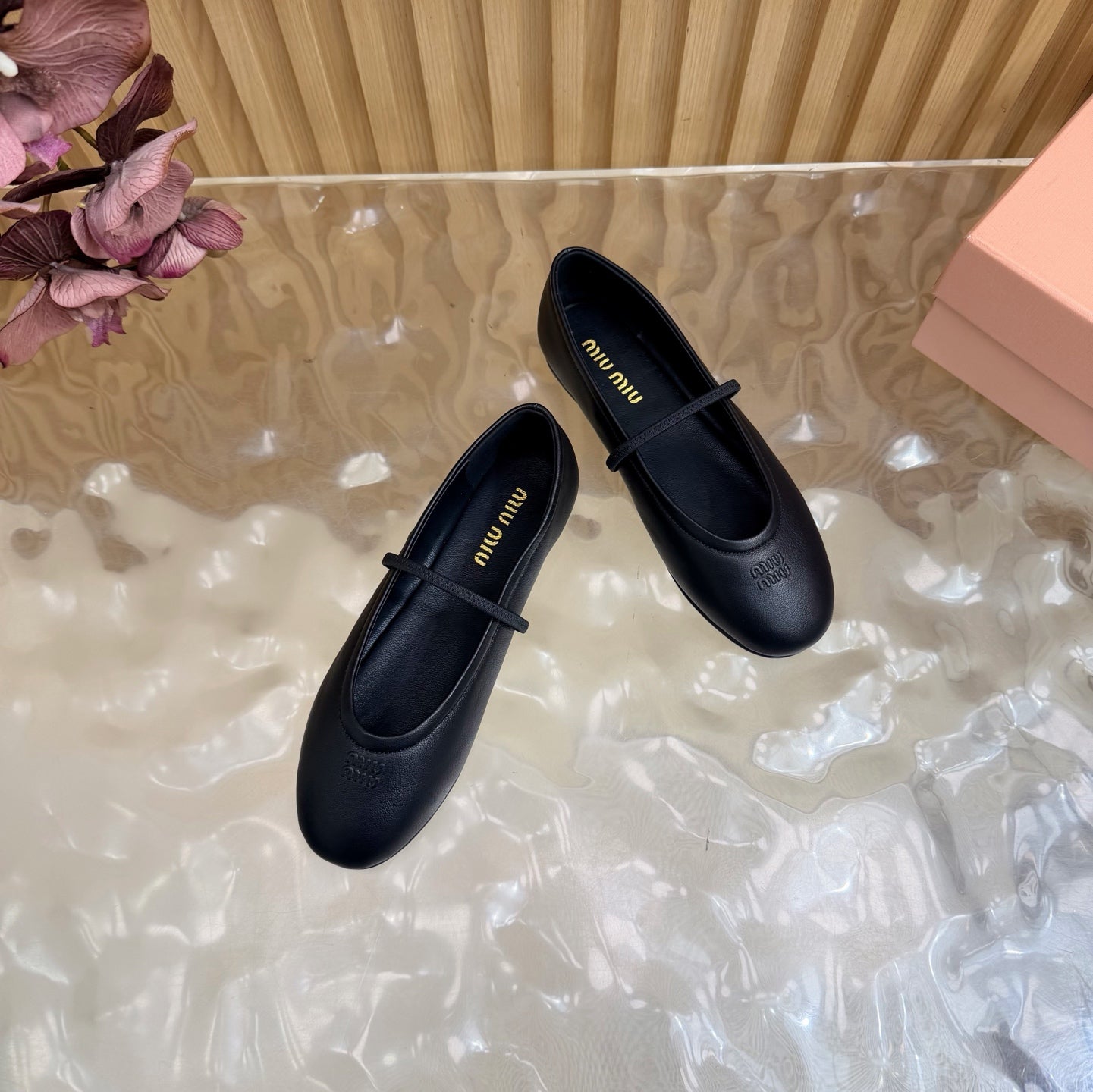 Miu 26s Ballerinas Black Lambskin 933419