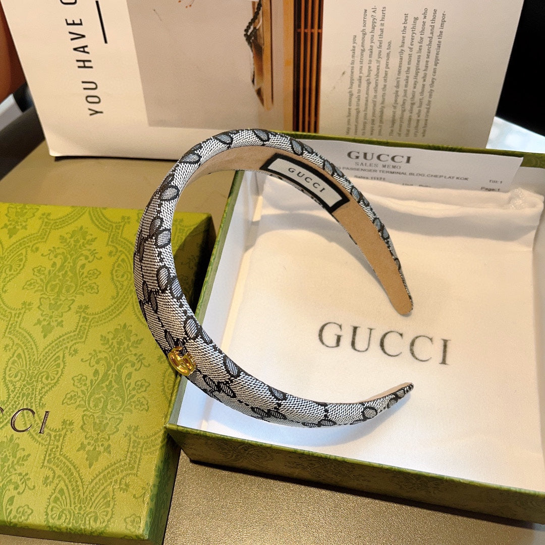 HEADBAND IN LIGHT GRAY MONOGRAM CANVAS 406053