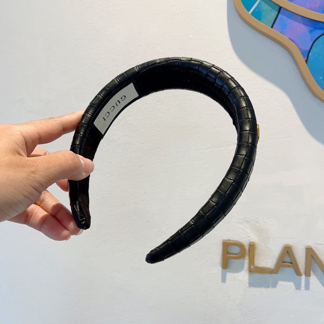 BLACK HEADBAND CALFSKIN 414425