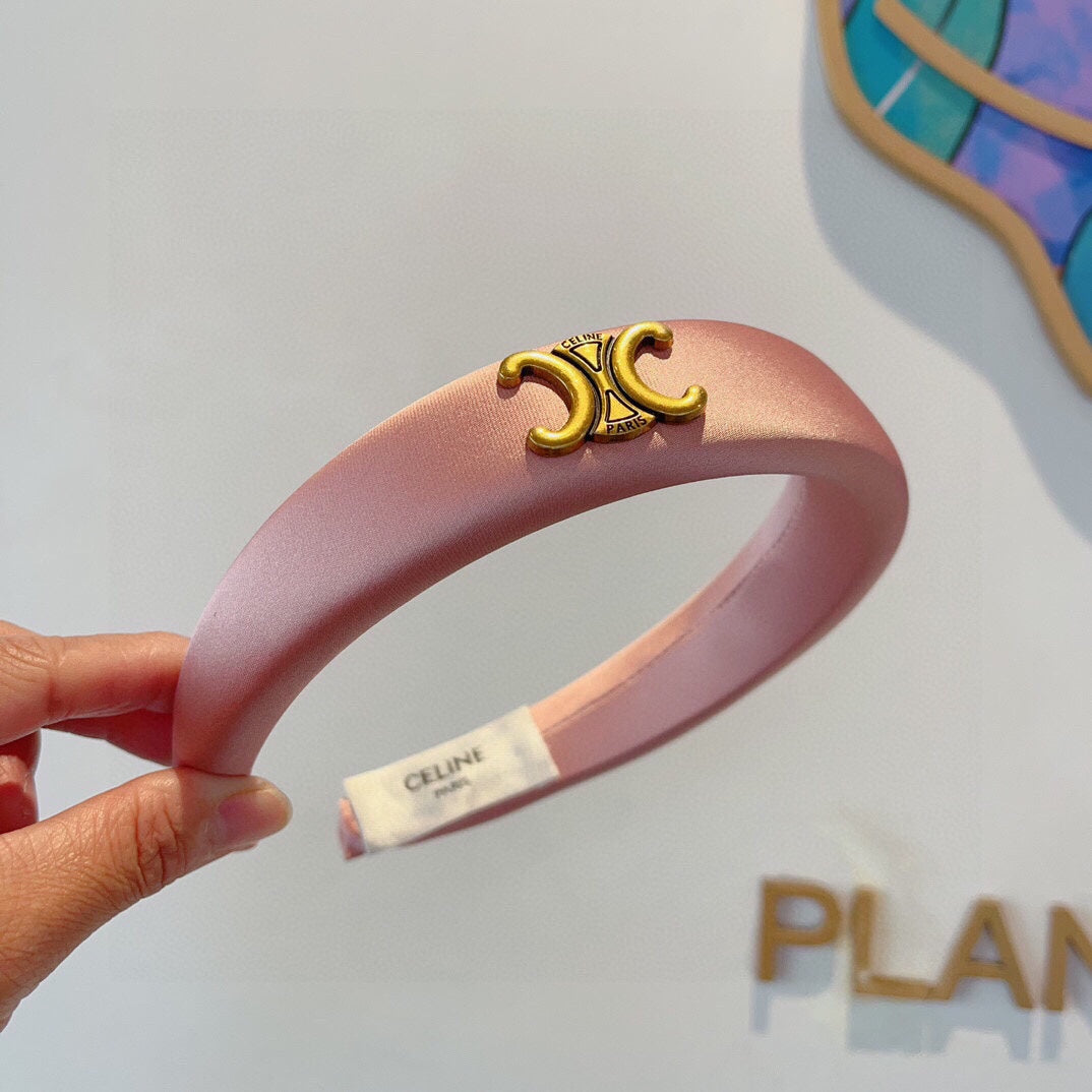 FLAMINGO PINK SILK FABRIC HAIRBAND 432747