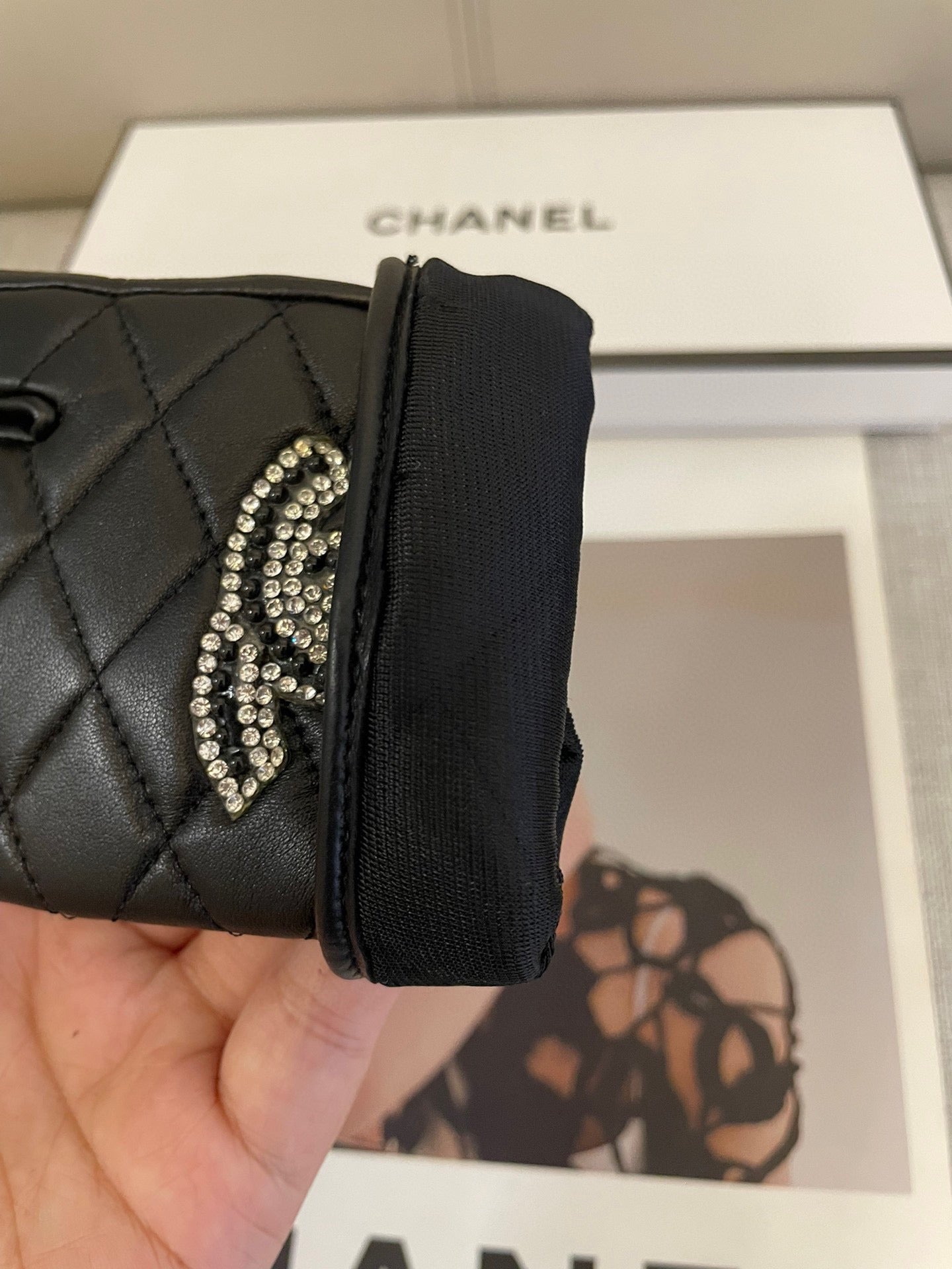 FIGERLESS GLOVES IN BLACK SHEEPSKIN 463851