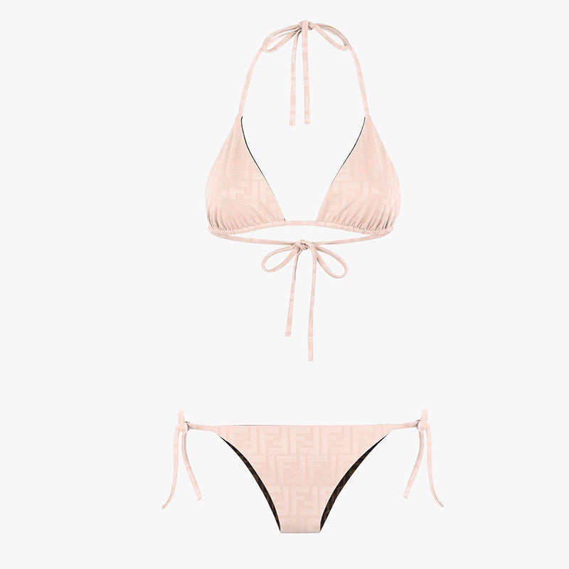 Fendi Swimsuits Pink Beige Cotton 180523