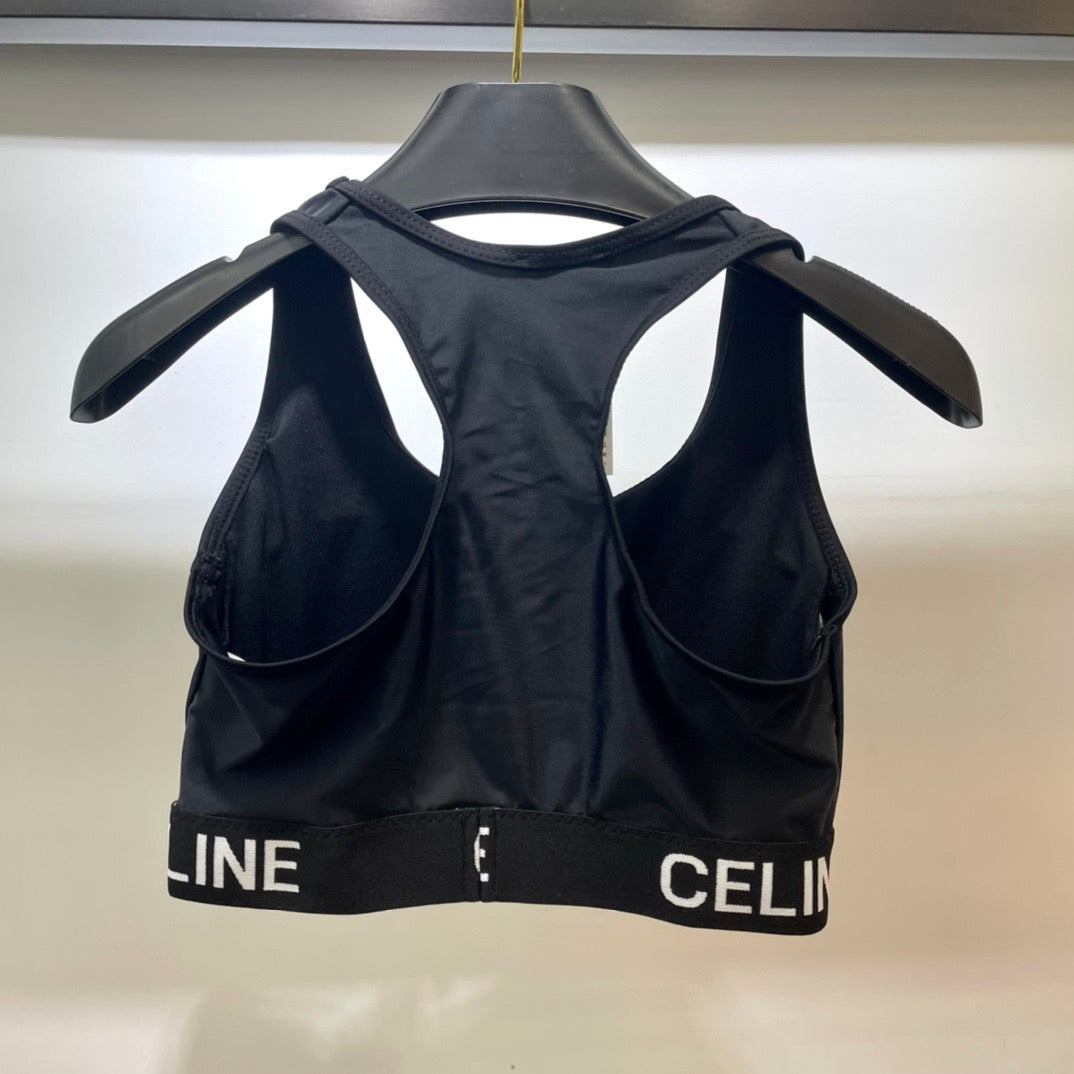 Celine Yoga Set White Black 198904
