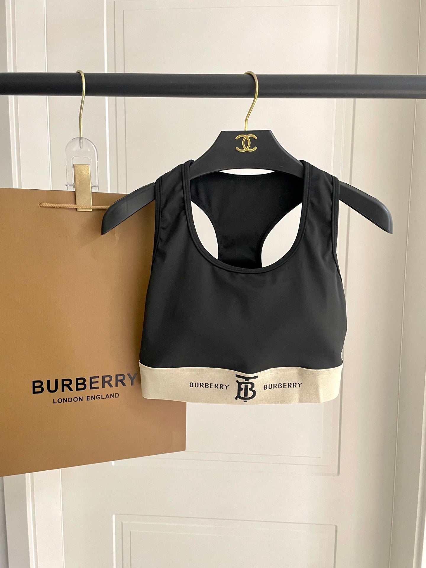 Burberry Yoga Set White Black 198908
