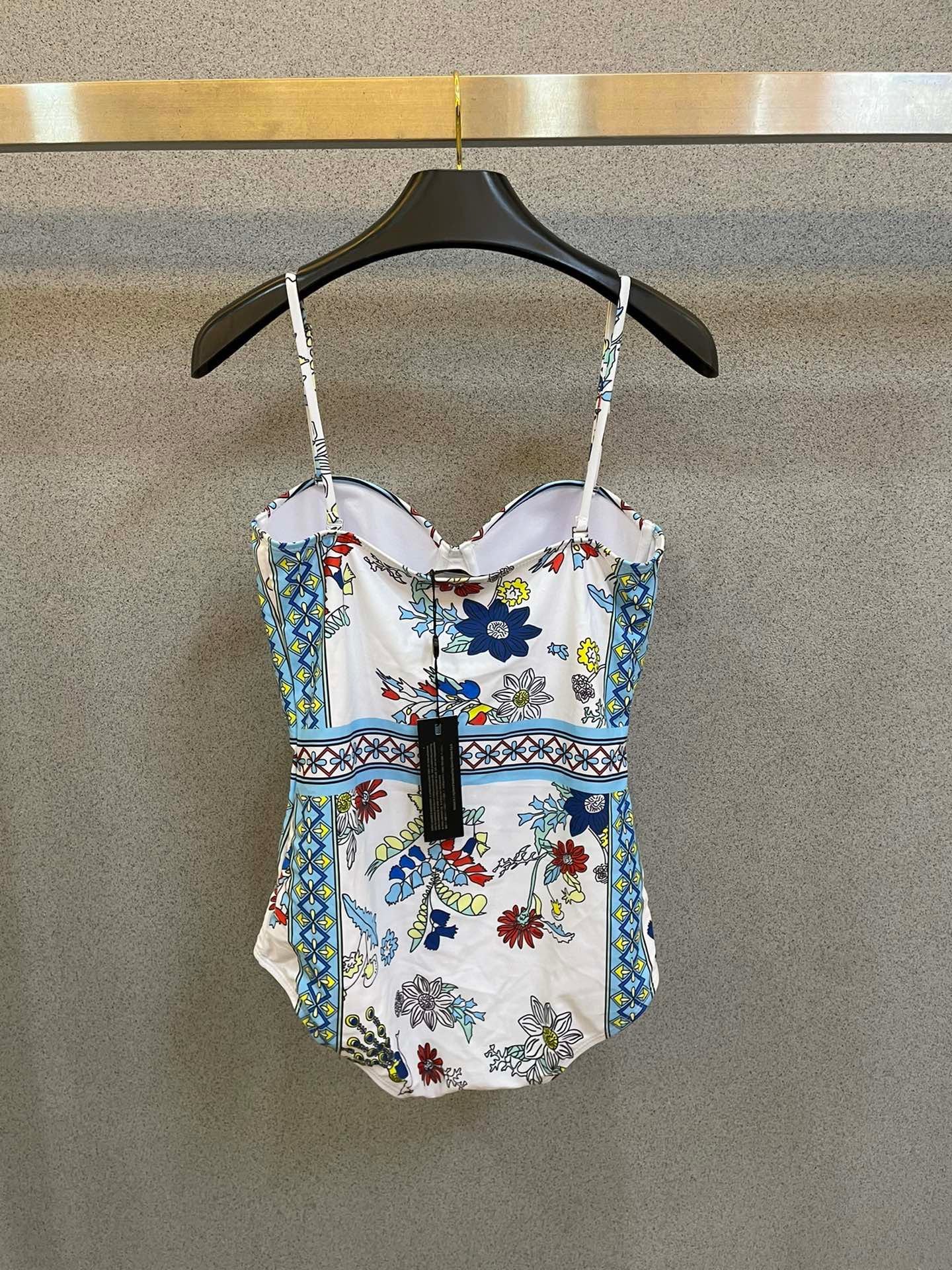 Versace One-Piece Bikini Blue Colorful 201829