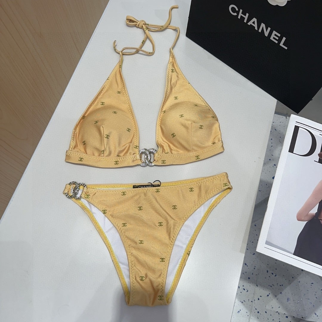 Chanel Swimsuits Yellow Cotton 180536