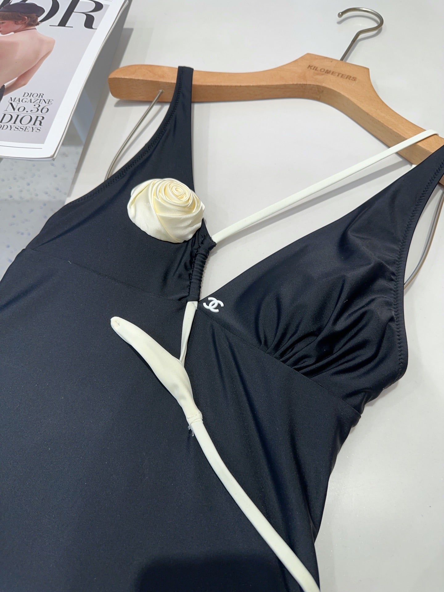 Chanel Swimsuits Black Cotton 180537