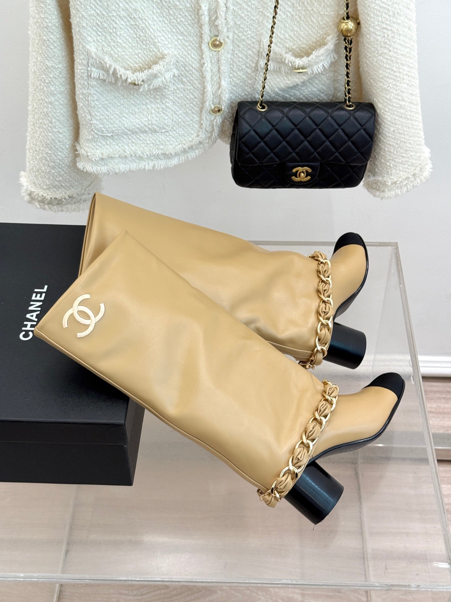 CC 26K Trousers Boot Beige Leather 904744