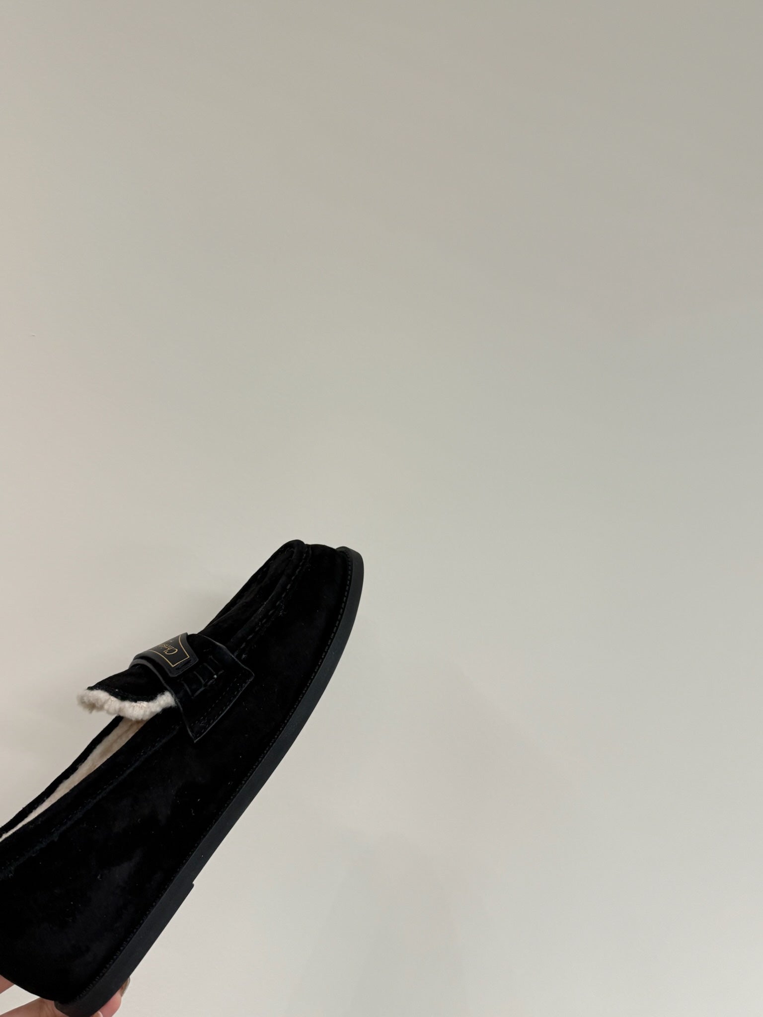 CD Loafers In Black Suede And Fleece Lining 109293