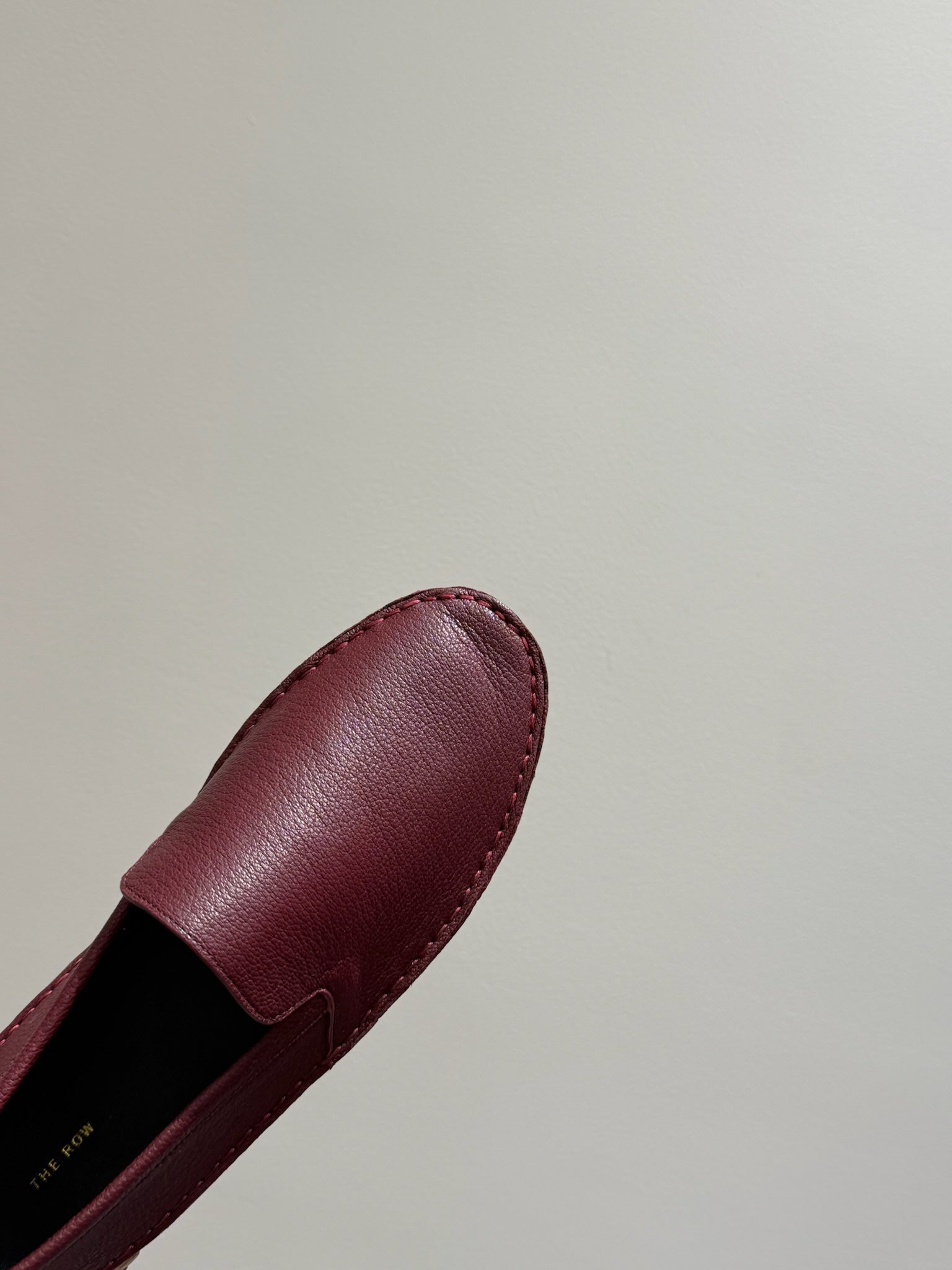 The Row Vasko Slippers Dar Red Calfskin 337480