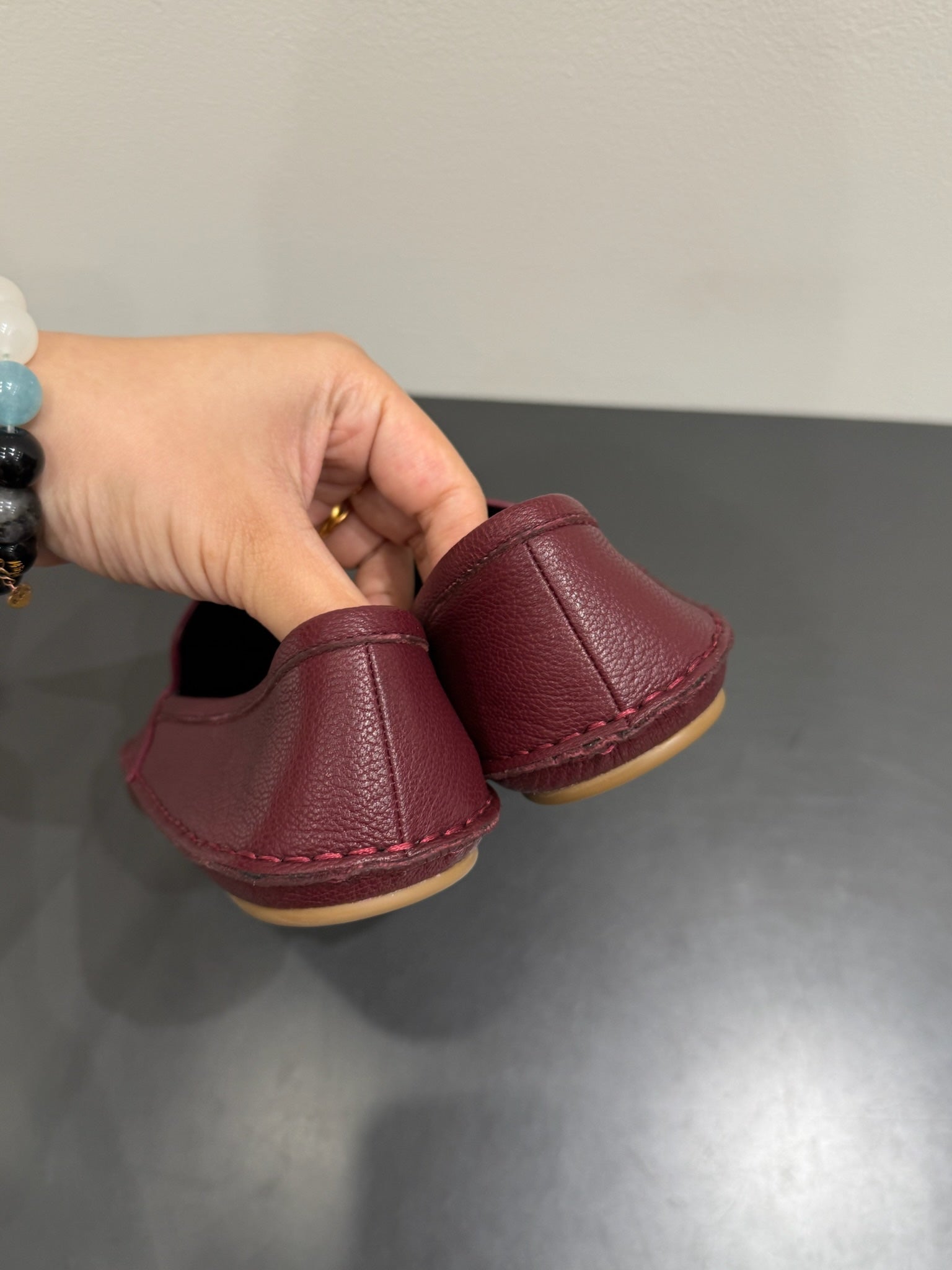 The Row Vasko Slippers Dar Red Calfskin 337480