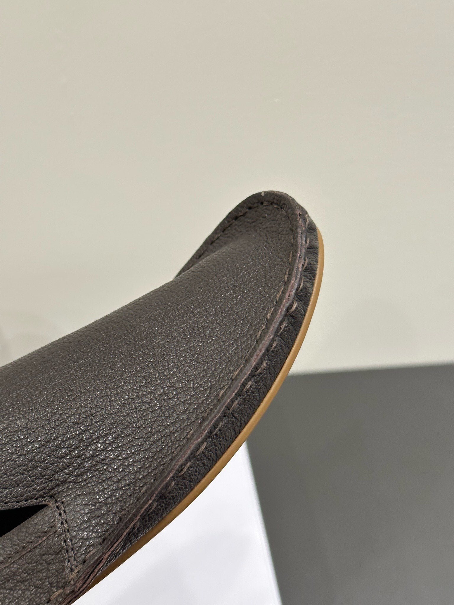 The Row Vasko Slippers Dark Brown Leather 337492
