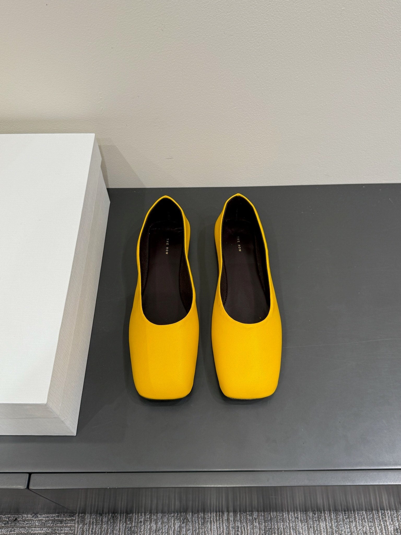 The Row Ballet Flats Yellow Cowhide 337494