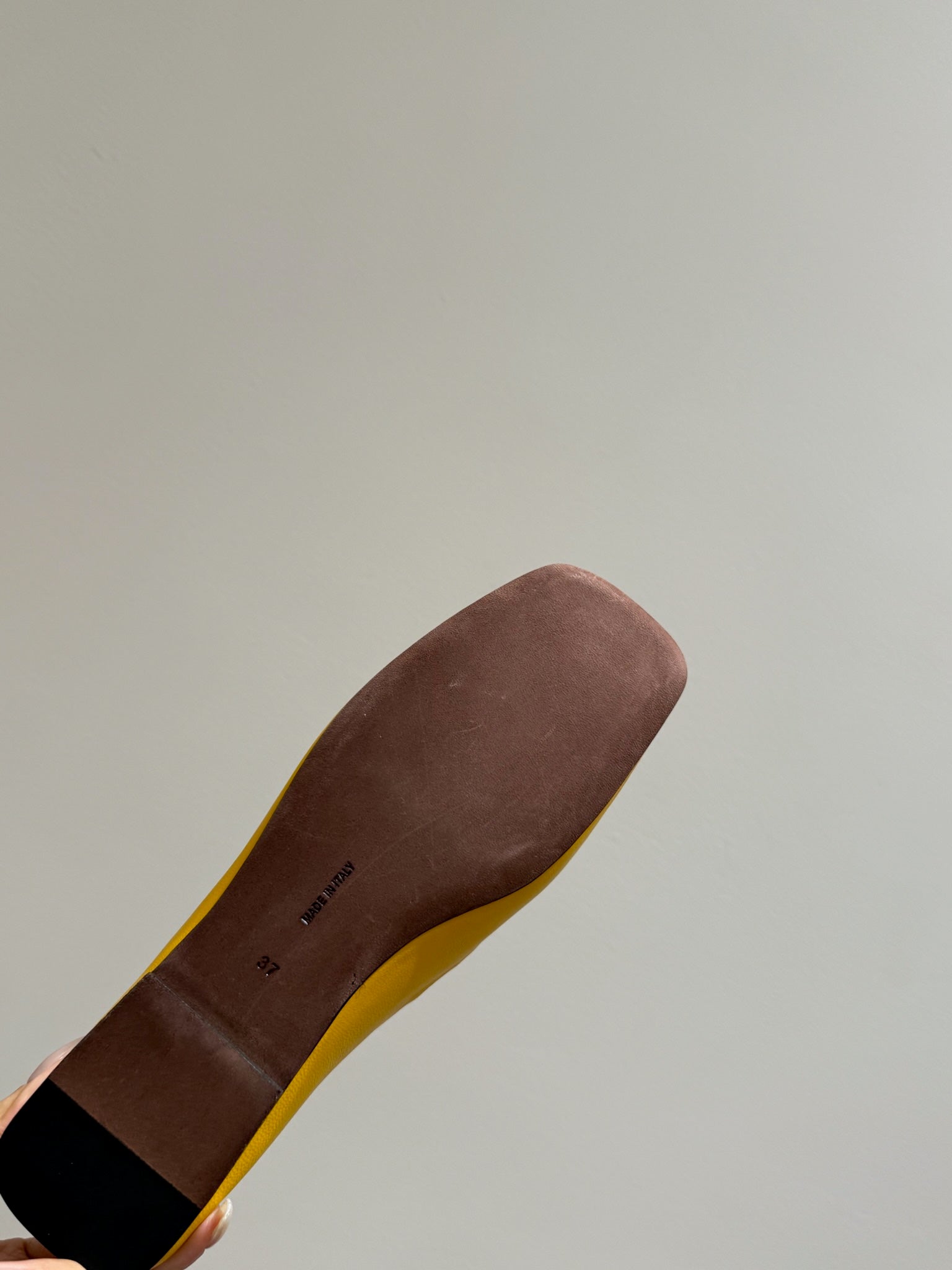 The Row Ballet Flats Yellow Cowhide 337494