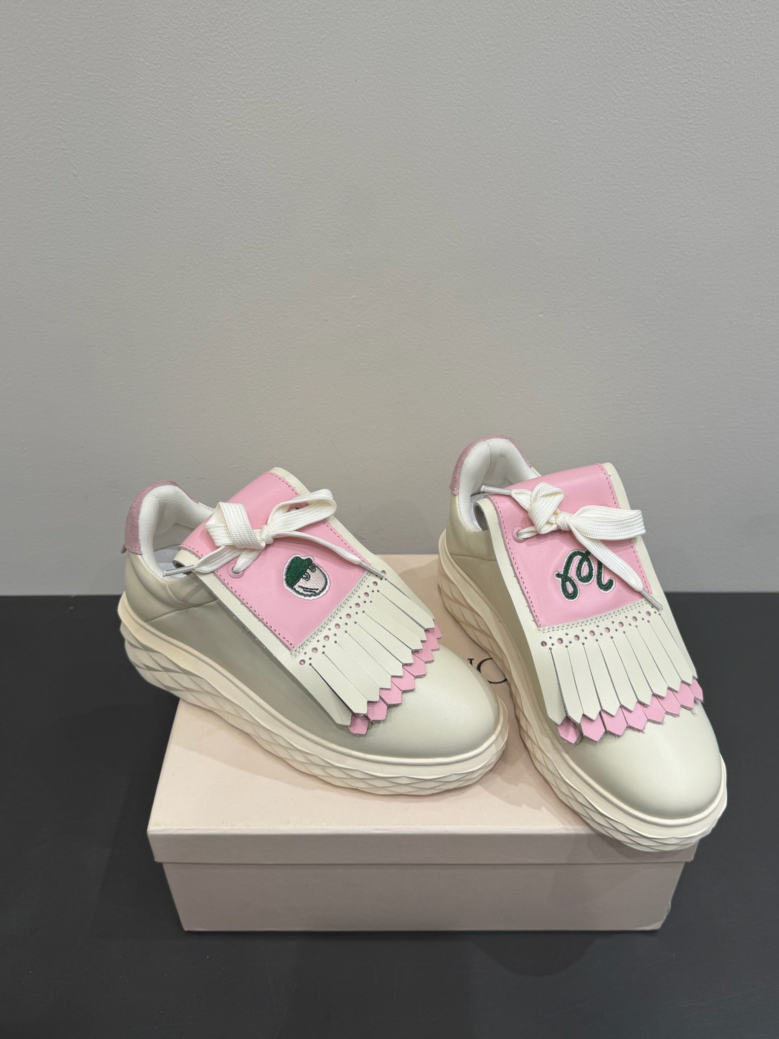 Jimmy Malbon 2.0 Diamond Sneaker Pink White Cowhide 420146