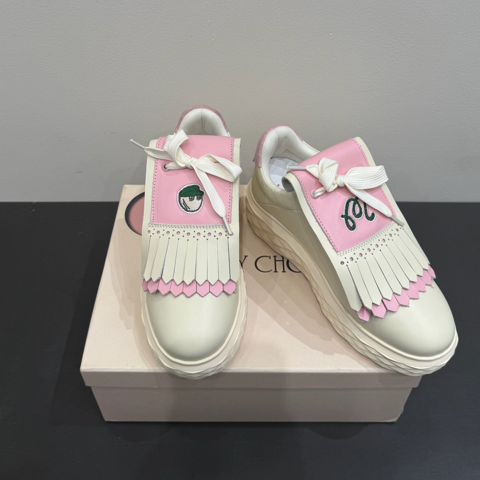 Jimmy Malbon 2.0 Diamond Sneaker Pink White Cowhide 420146
