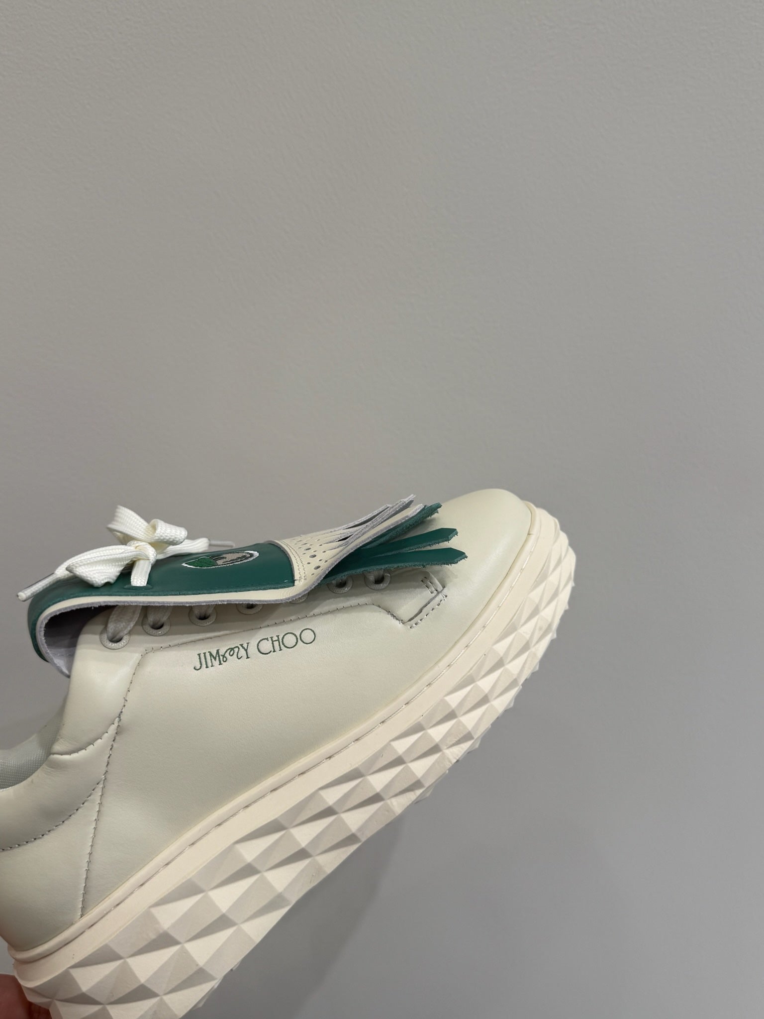 Jimmy Malbon 2.0 Diamond Sneaker Green White Cowhide 420147