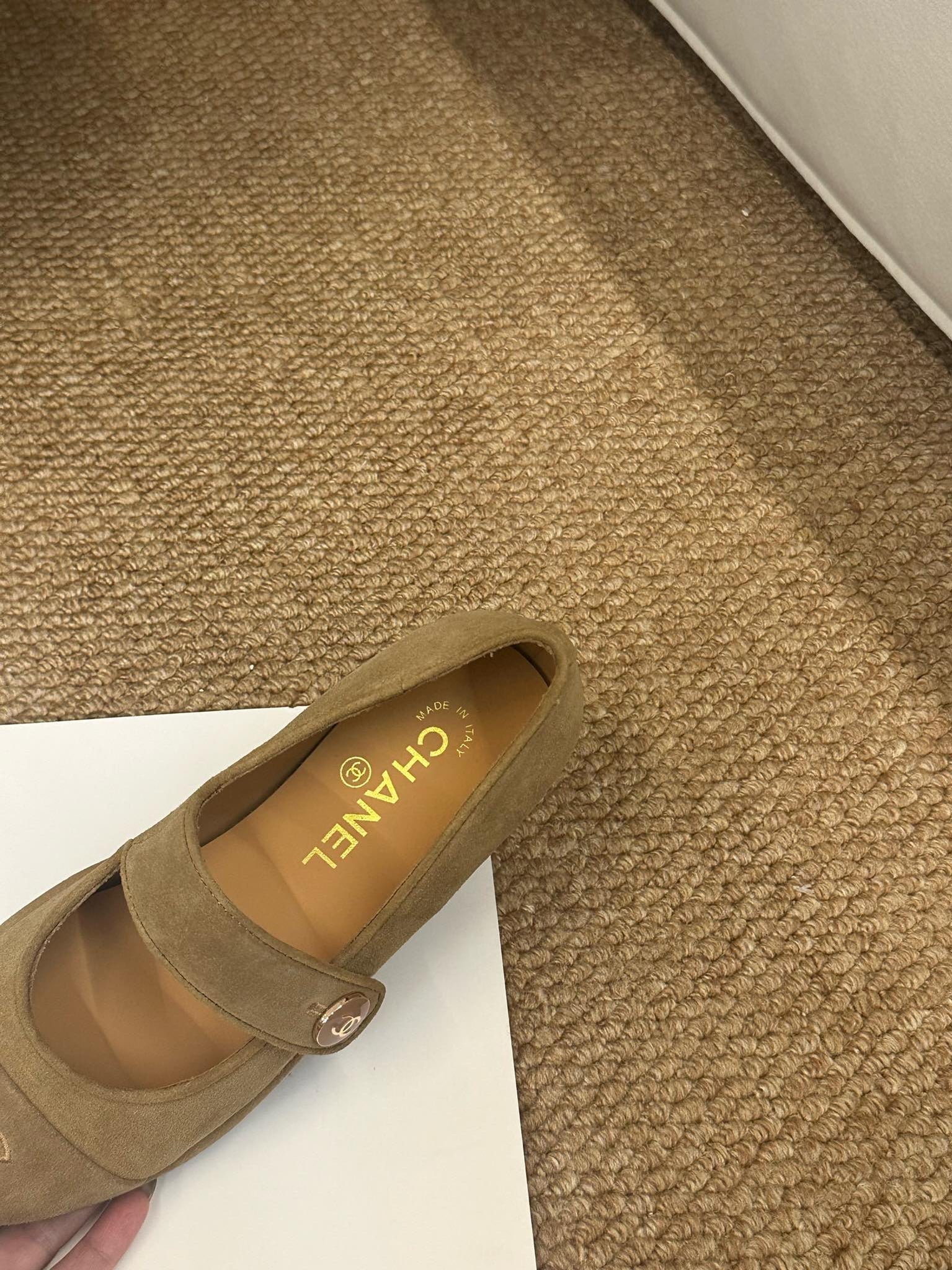 CC 26s Mary Jane Flats Caramel Brown Suede