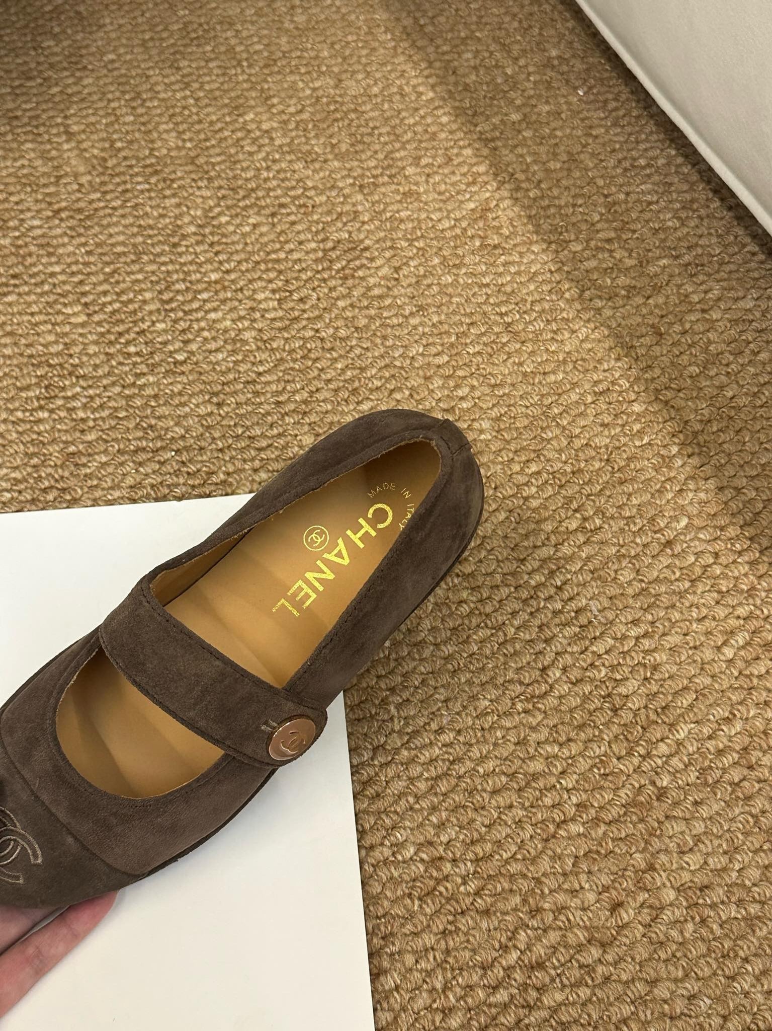 CC 26s Mary Jane Flats Brown Suede