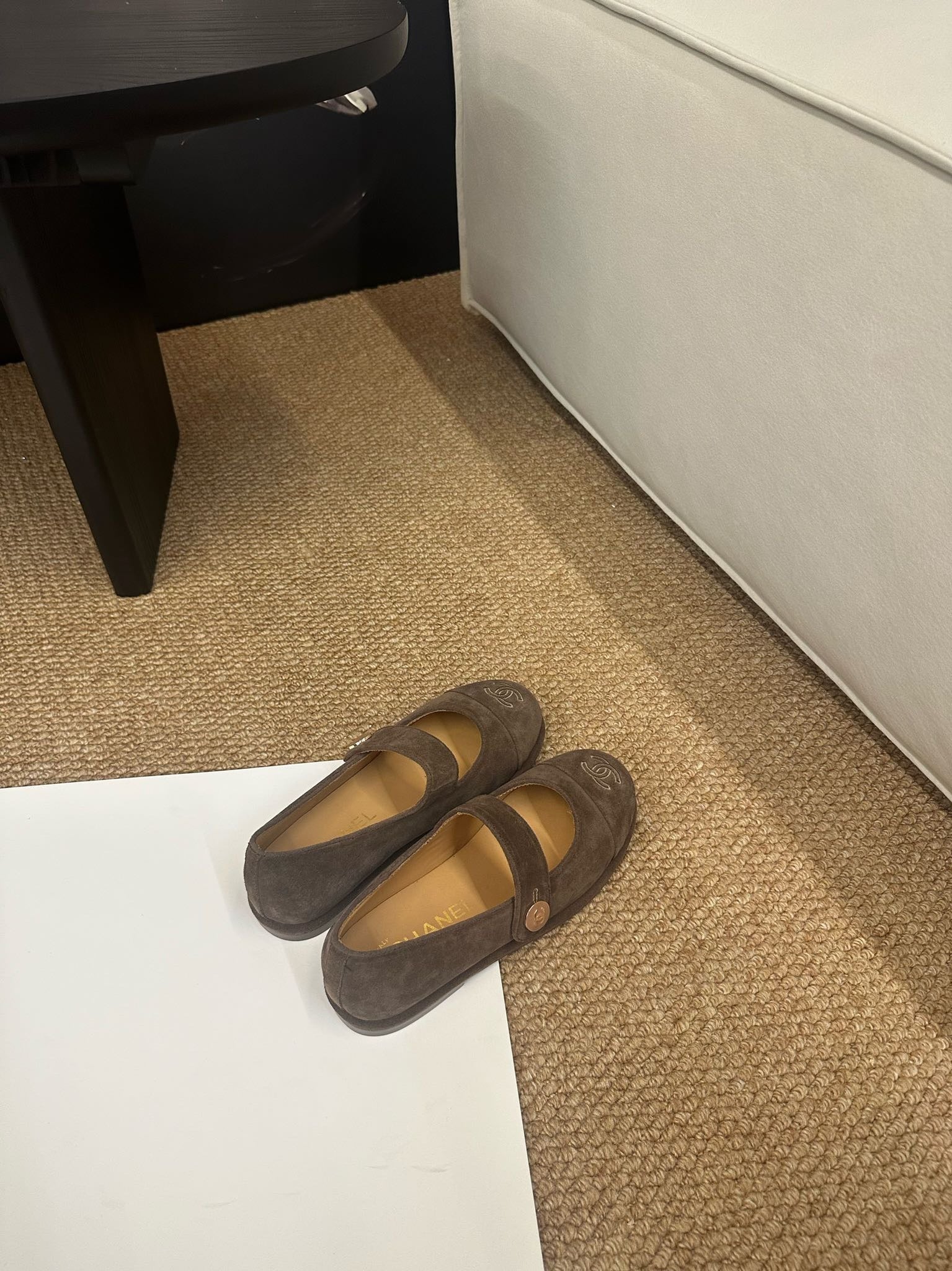 CC 26s Mary Jane Flats Brown Suede