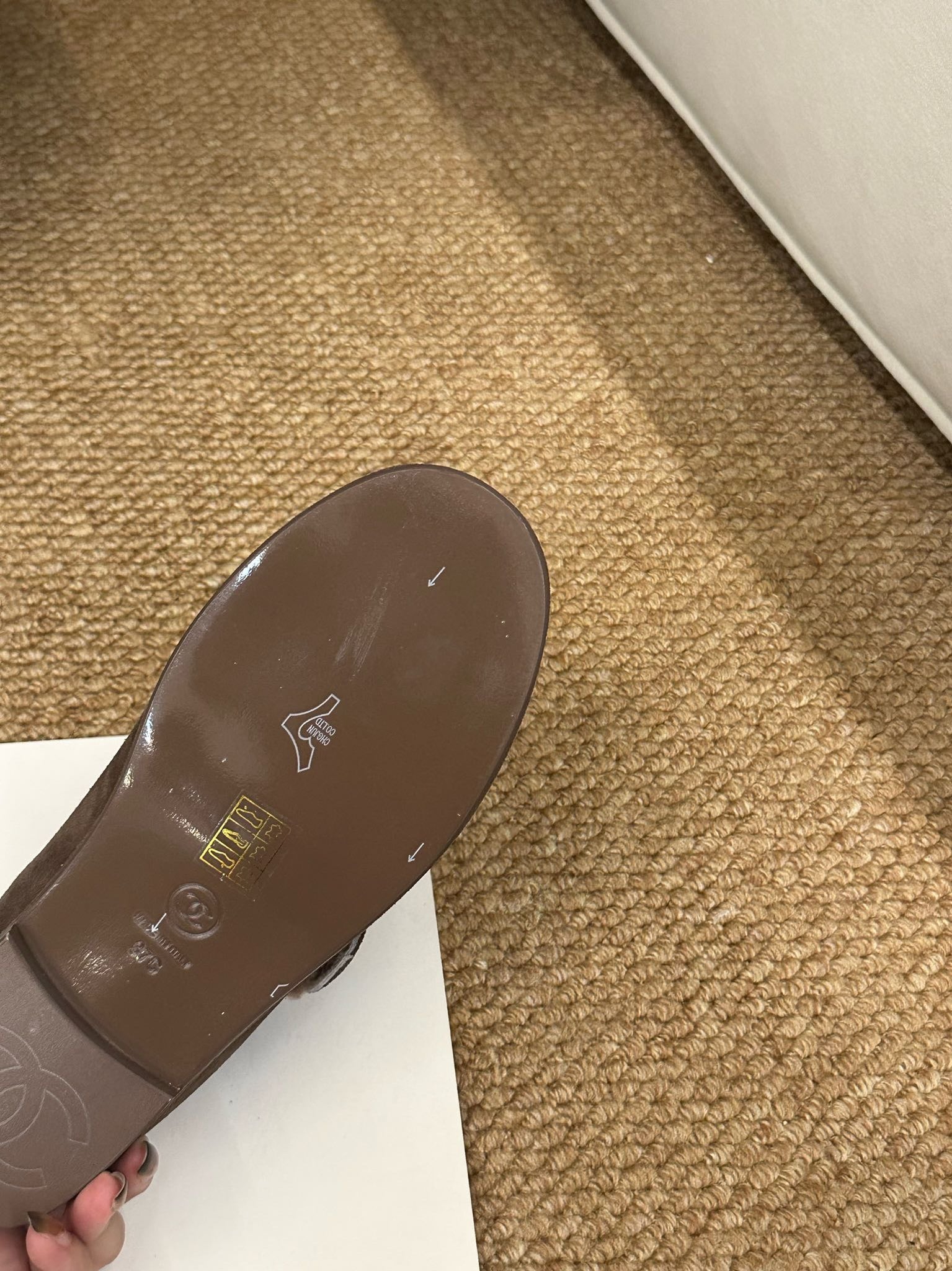 CC 26s Mary Jane Flats Brown Suede Shearling Lining