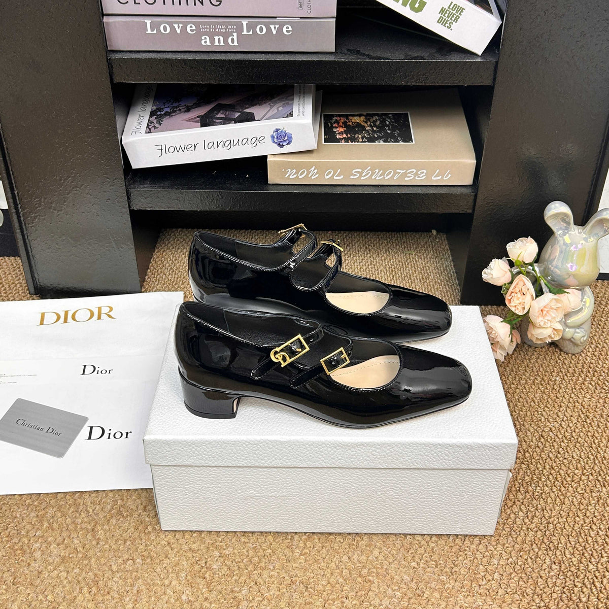 CD 26s Mary Jane Pumps Black Patent Calfskin 157538