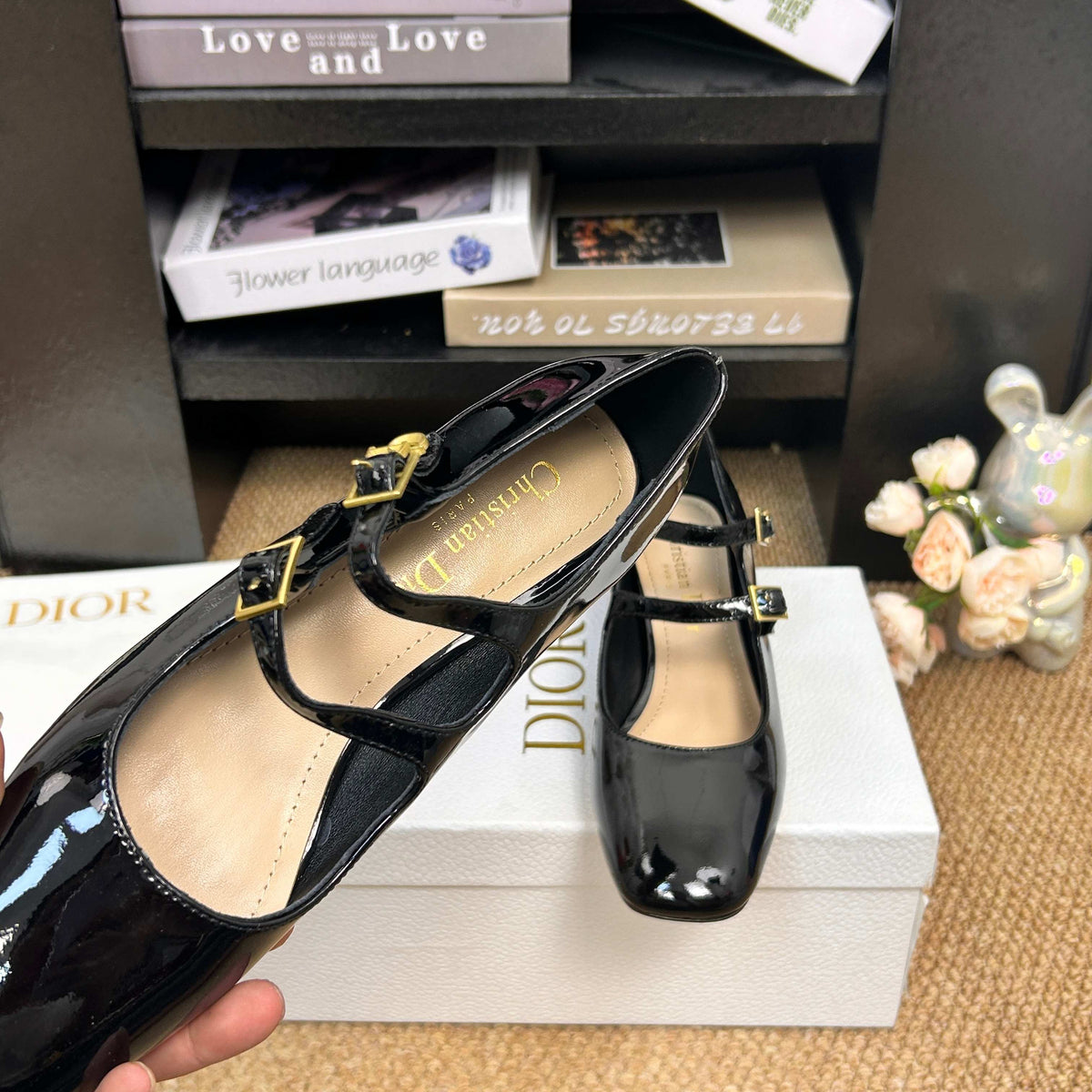 CD 26s Mary Jane Pumps Black Patent Calfskin 157538