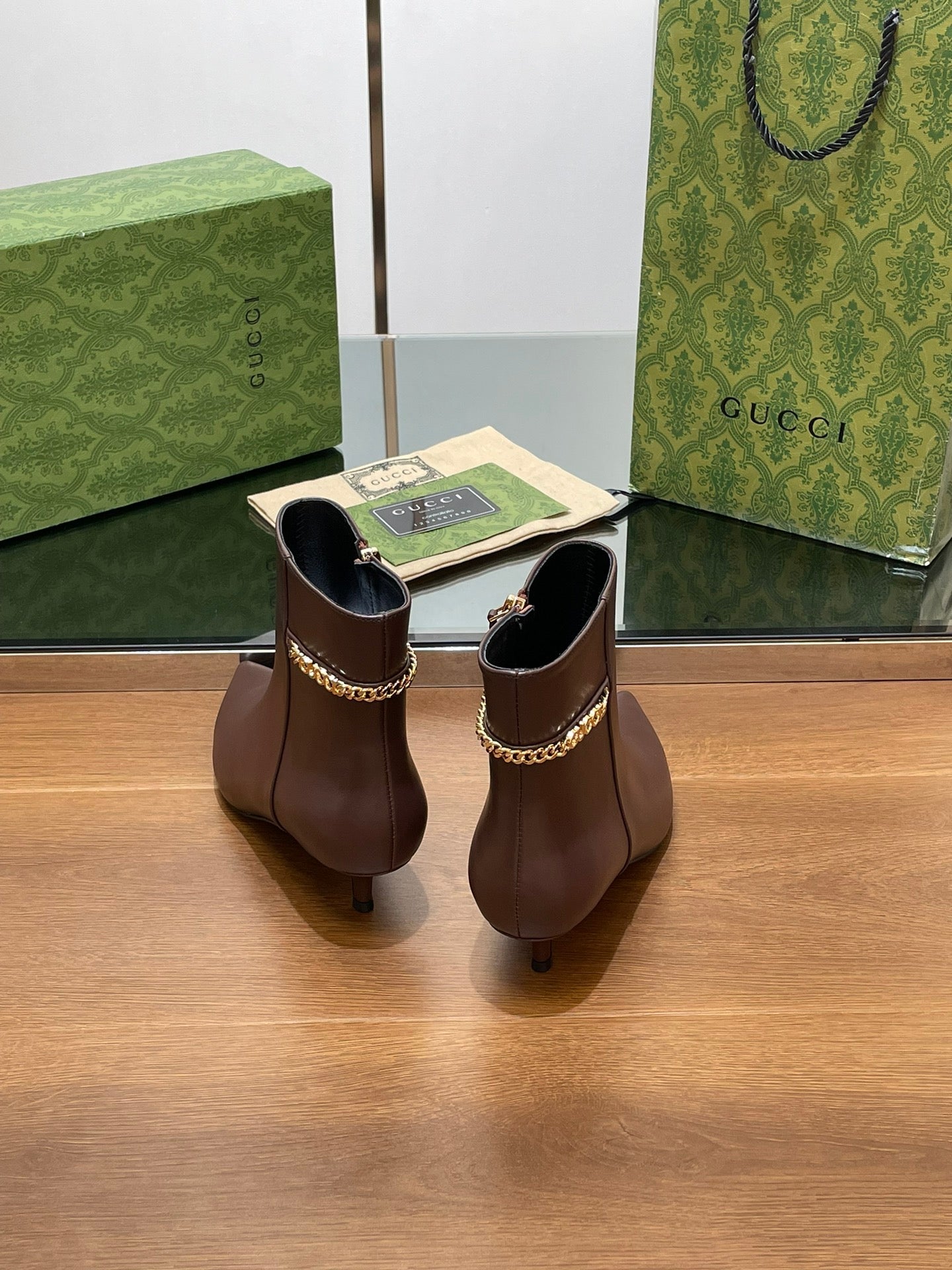 GG 26s Signoria Ankle Boot 4.5cm Brown Cowhide 997219