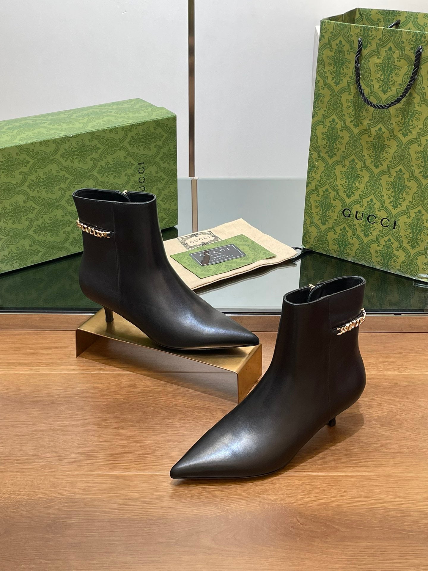 GG 26s Signoria Ankle Boot 4.5cm Black Cowhide 997220