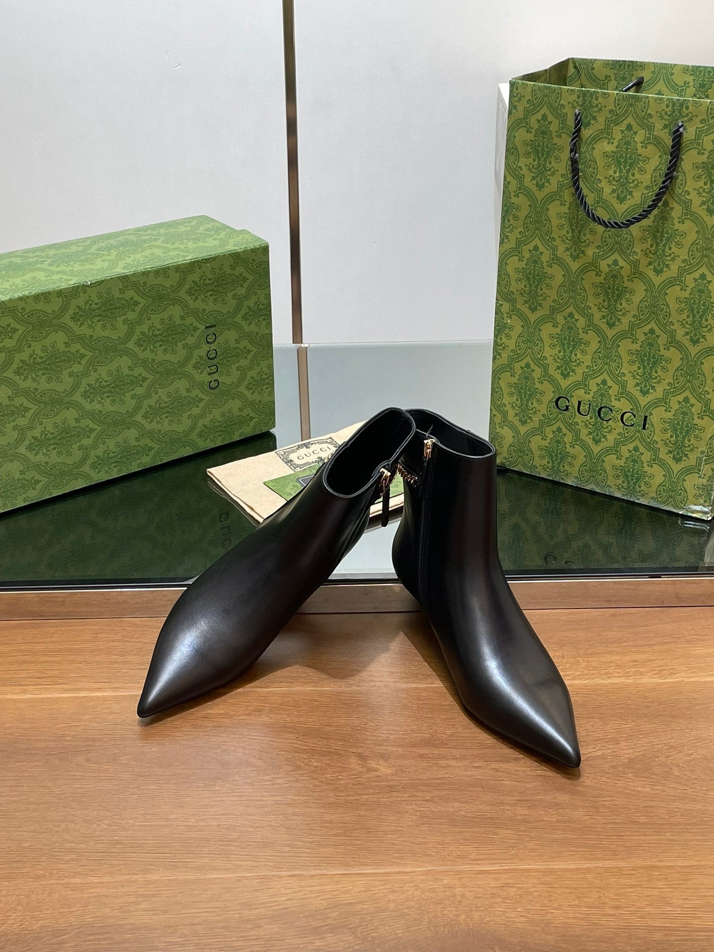 GG 26s Signoria Ankle Boot 4.5cm Black Cowhide 997220