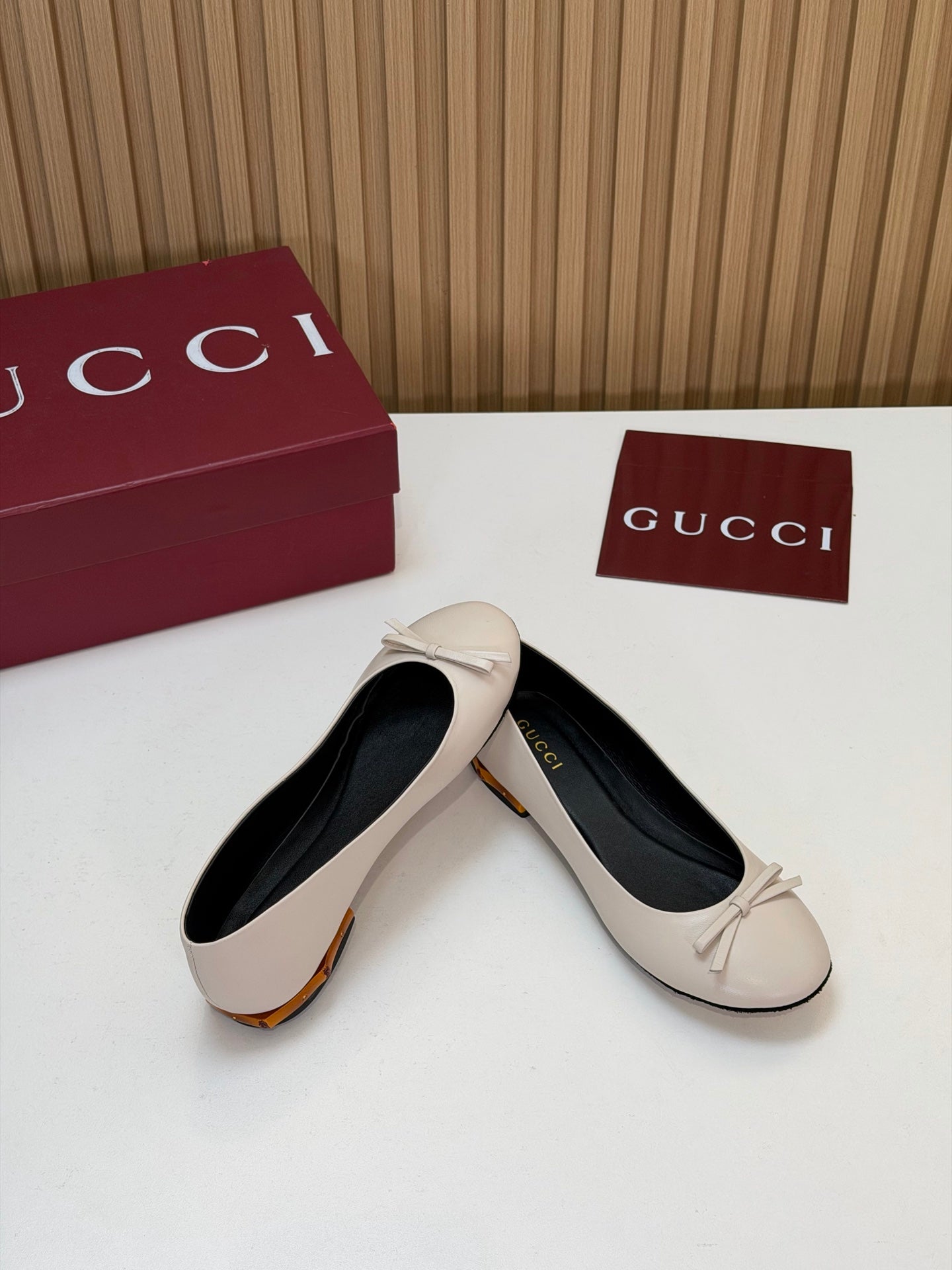 GG 26s Ballerina With Bamboo Flats Cream Sheepskin 997173