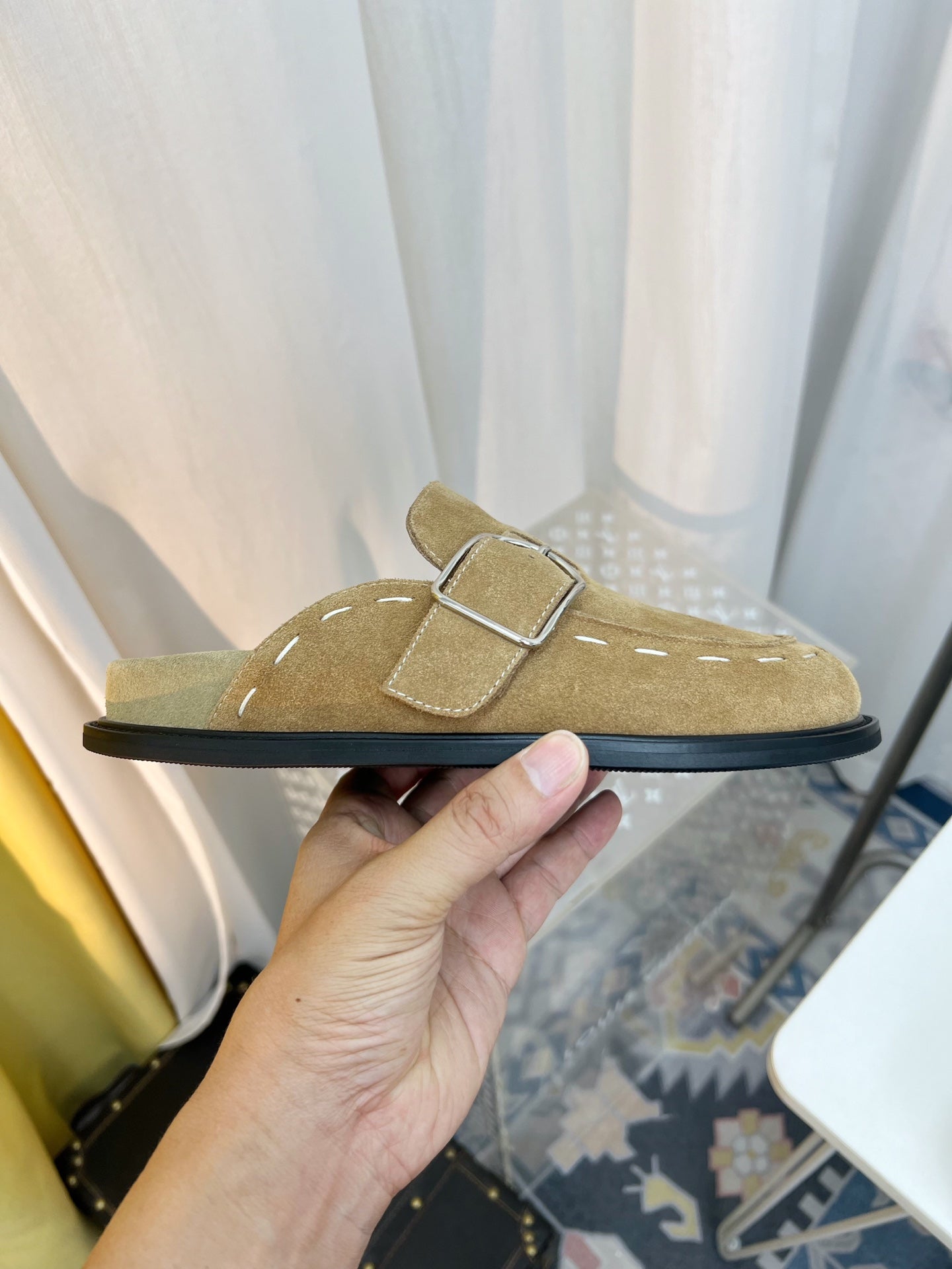The Row 26 Birkenstock Slippers Beige Suede 832676