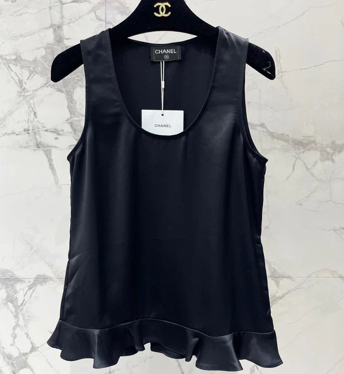 Chanel 2026 Ruffled Acetate Sleeveless Vest Acetate 454297