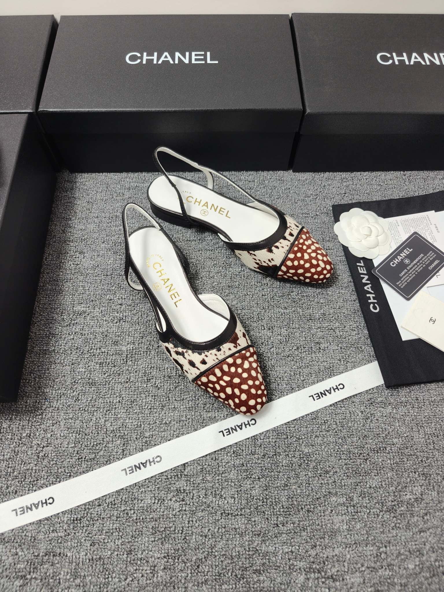 CC SS 2026 Slingbacks Flat White Black Brown Calfskin Lambskin
