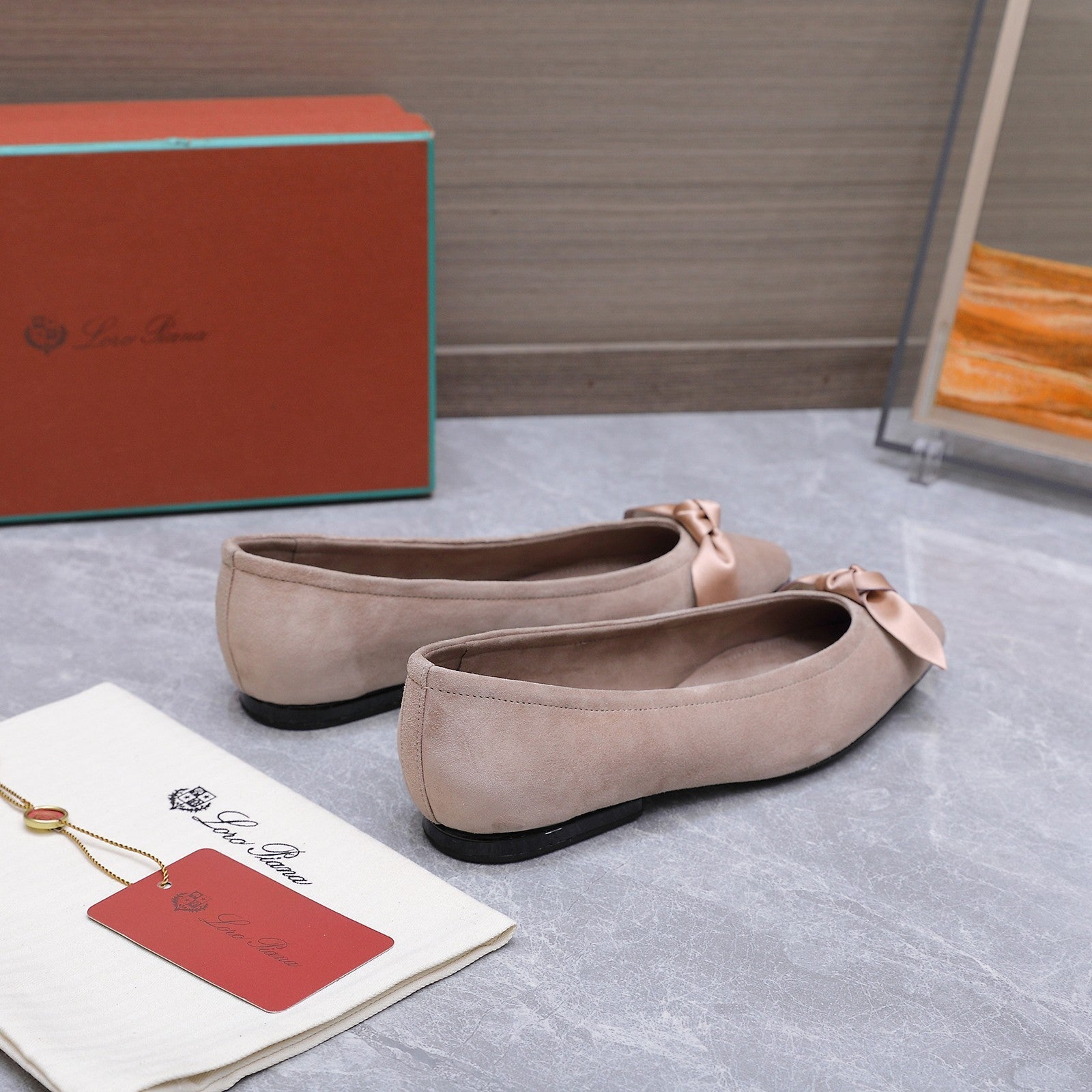 LP 26s Primula Ballet Flat Light Taupe Suede 864936