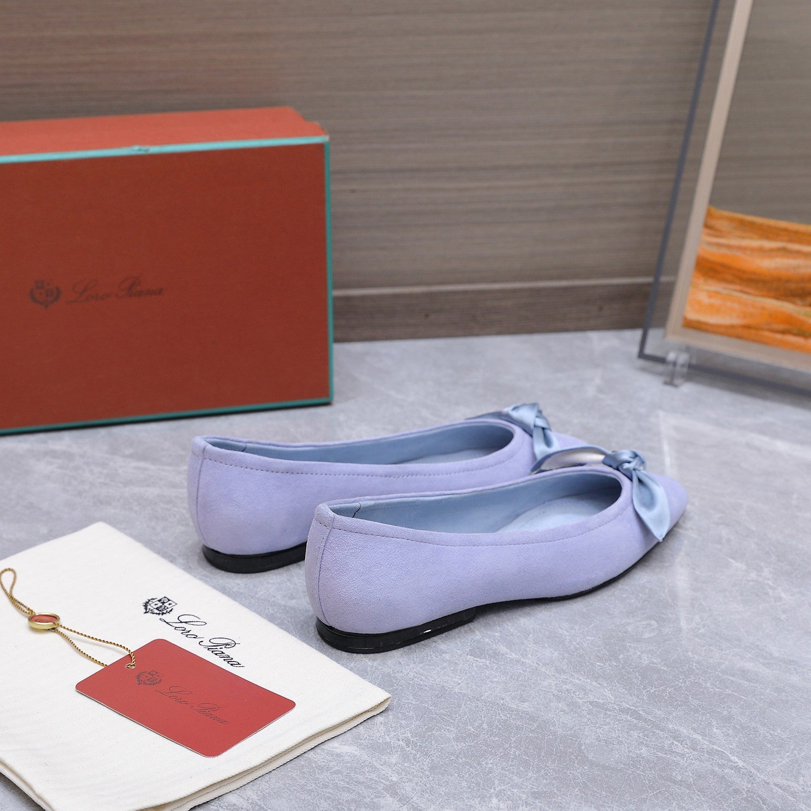 LP 26s Primula Ballet Flat Light Blue Suede 864937