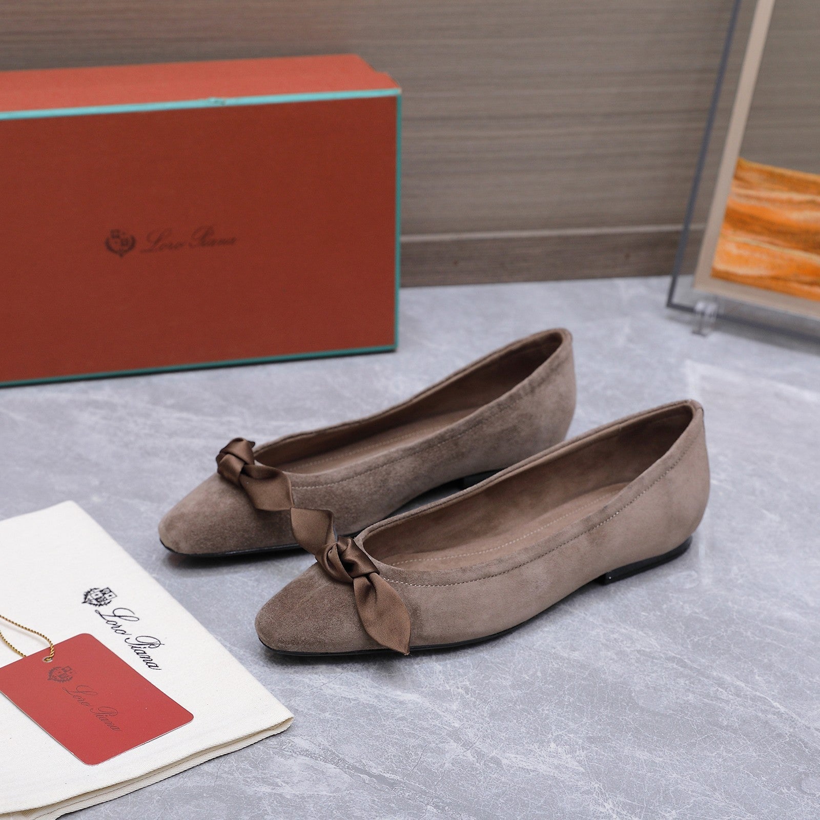 LP 26s Primula Ballet Flat Taupe Suede 864938