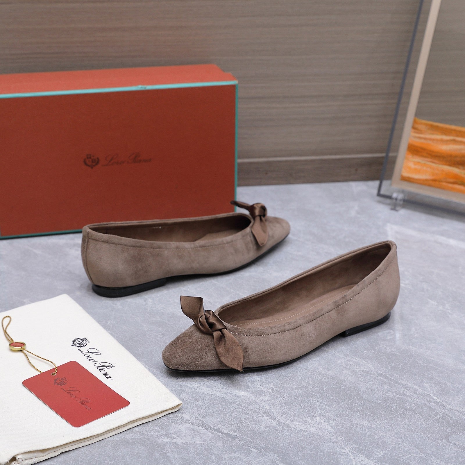 LP 26s Primula Ballet Flat Taupe Suede 864938