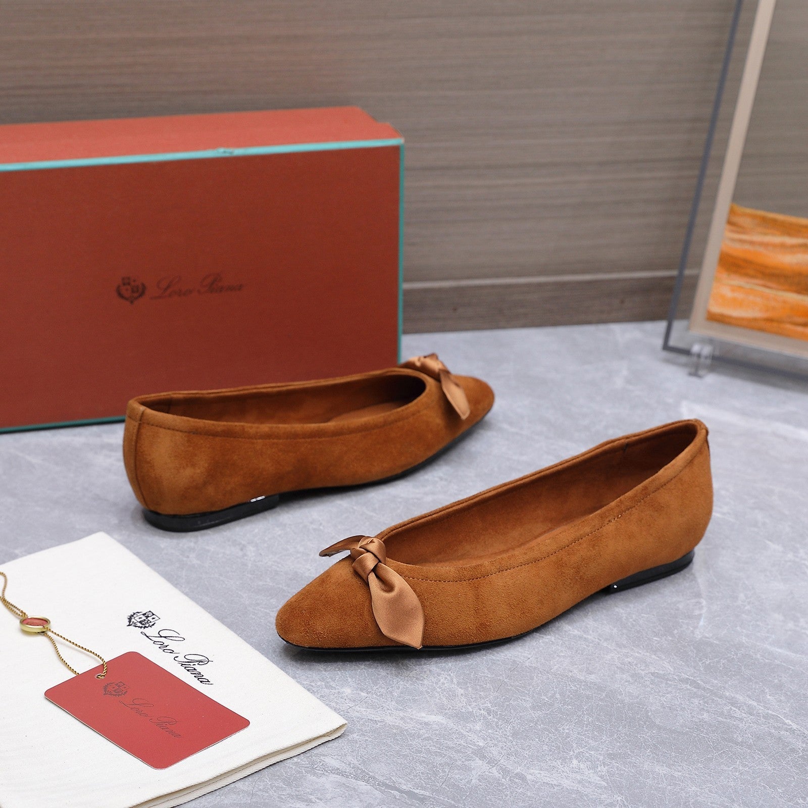 LP 26s Primula Ballet Flat Tan Brown Suede 864939