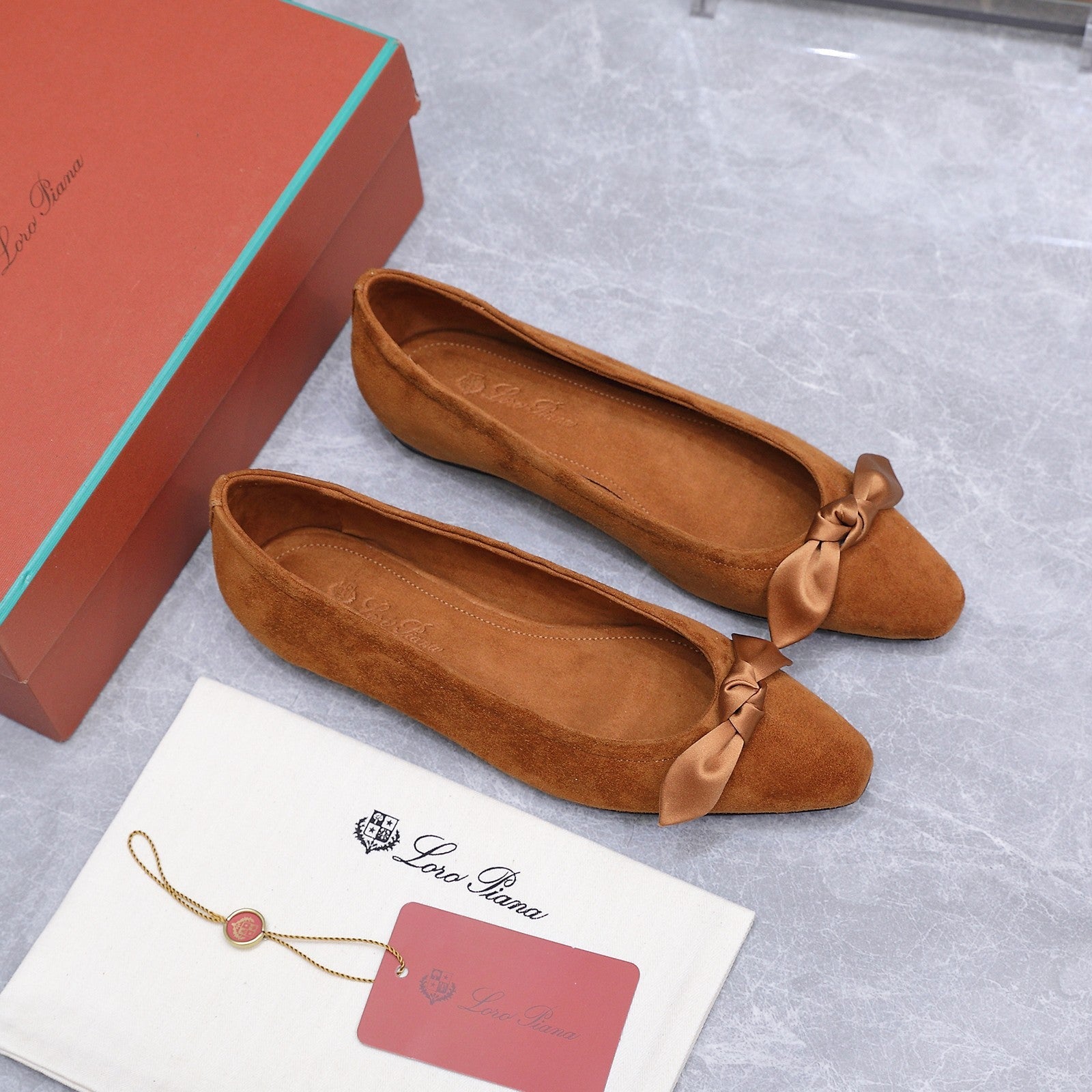 LP 26s Primula Ballet Flat Tan Brown Suede 864939