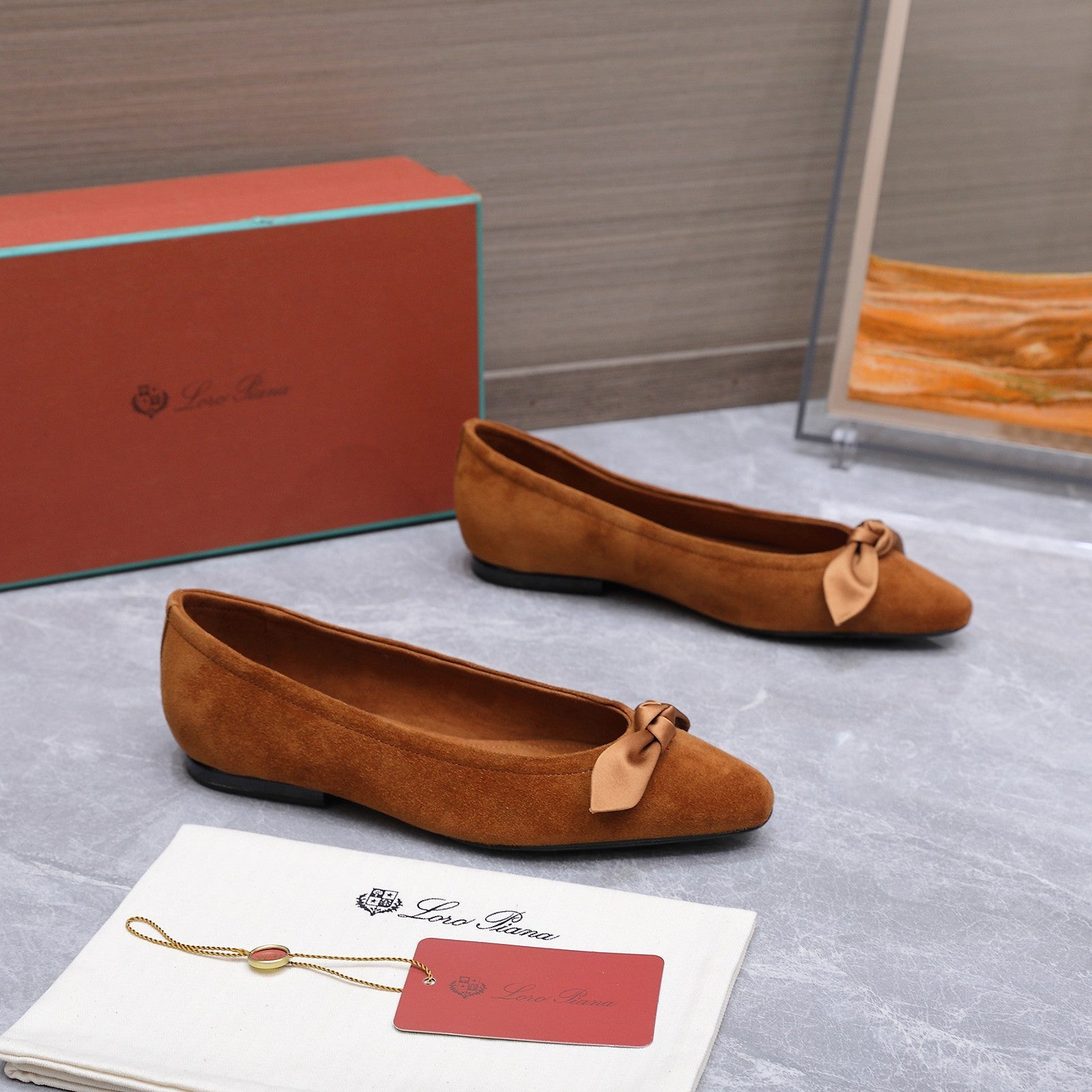 LP 26s Primula Ballet Flat Tan Brown Suede 864939
