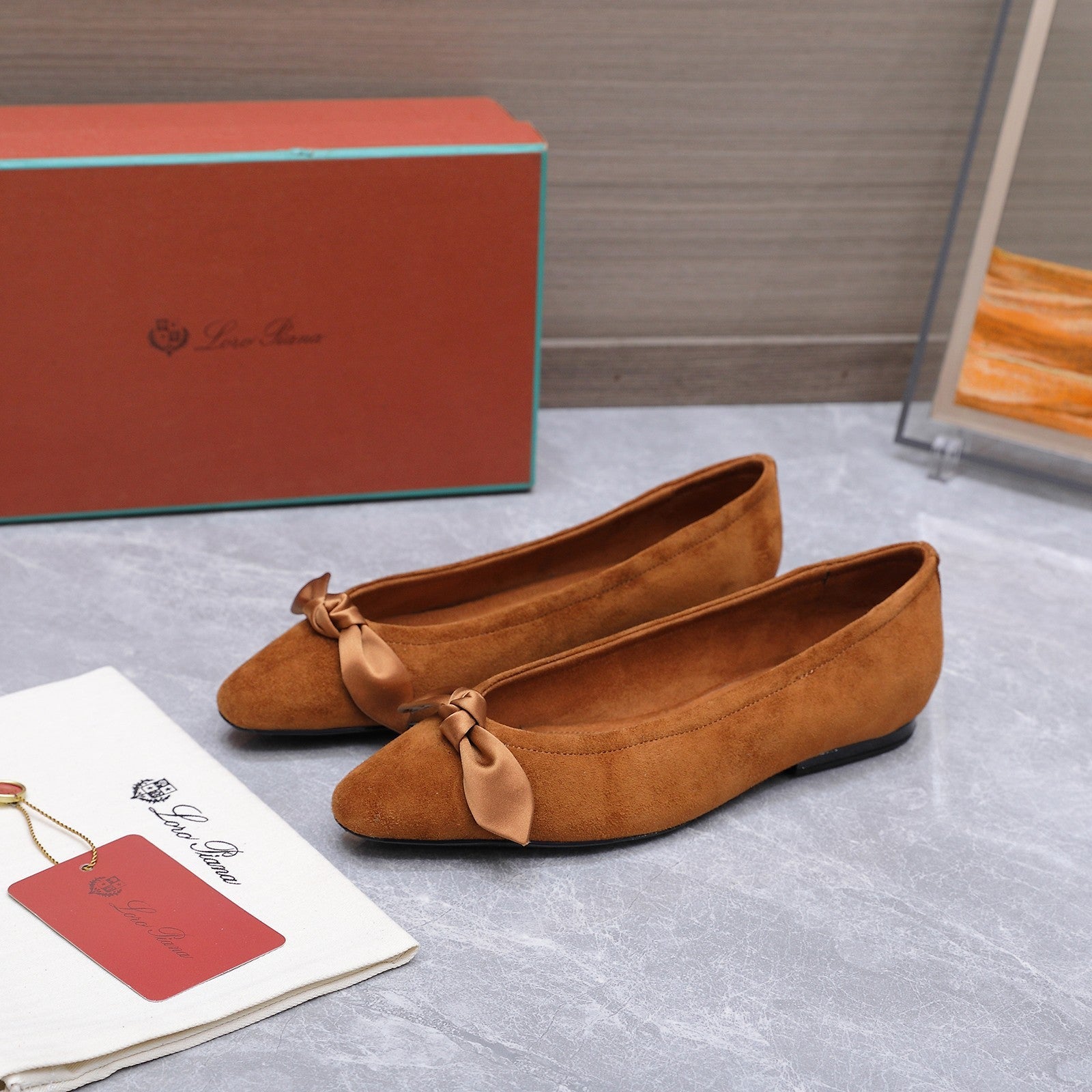 LP 26s Primula Ballet Flat Tan Brown Suede 864939
