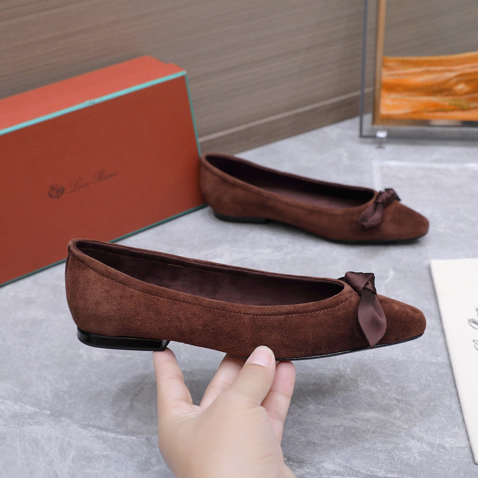 LP 26s Primula Ballet Flat Brown Suede 864940